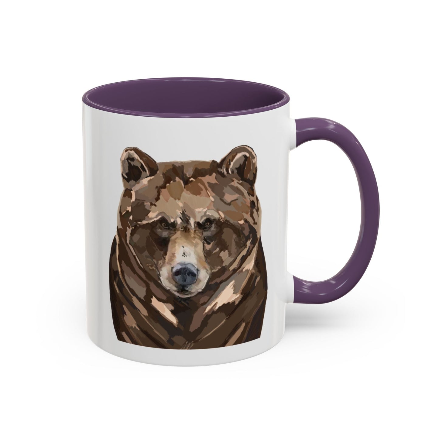 Brown Bear Two Tone Ceramic Mug - 11 oz & 15 oz - Blue Cava