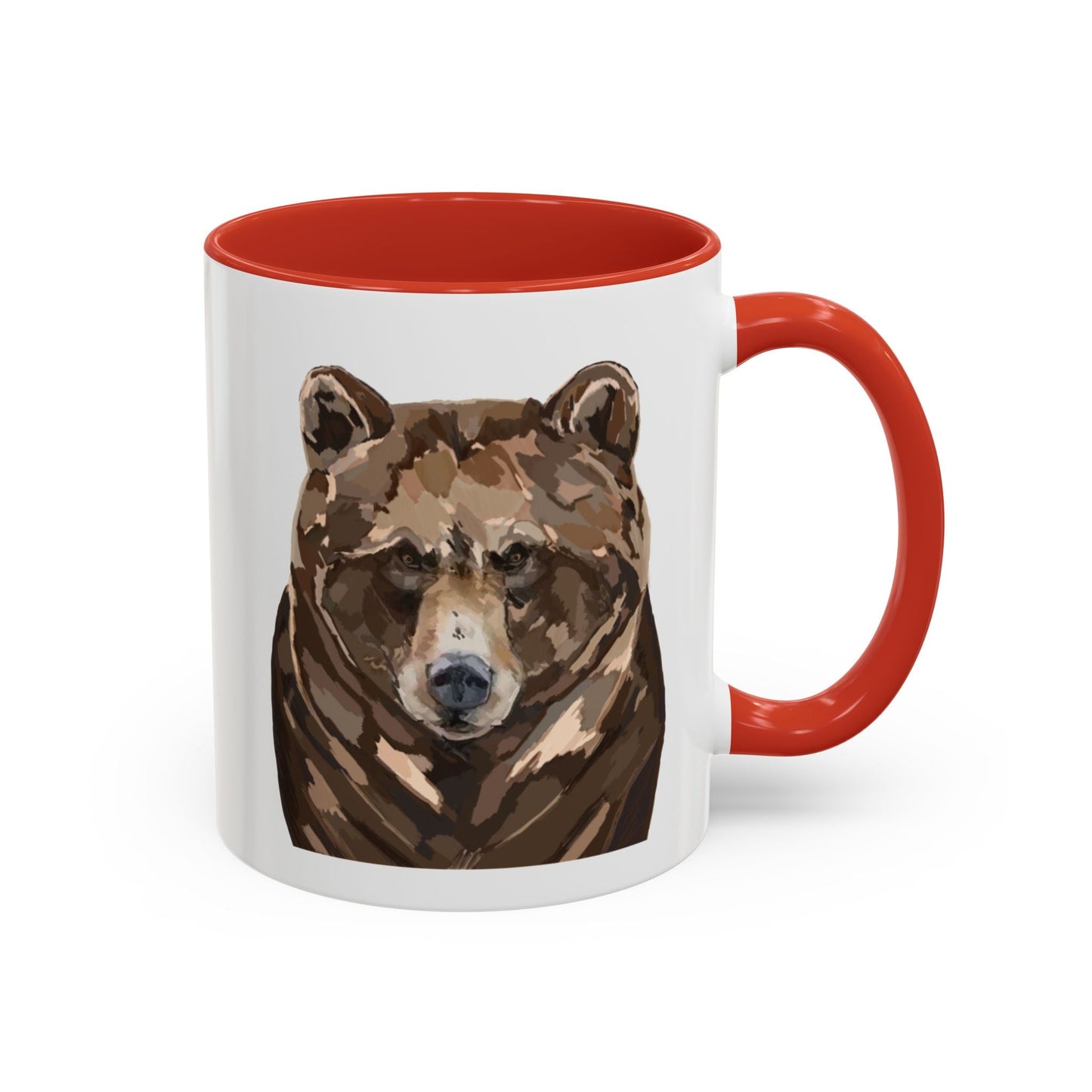 Brown Bear Two Tone Ceramic Mug - 11 oz & 15 oz - Blue Cava