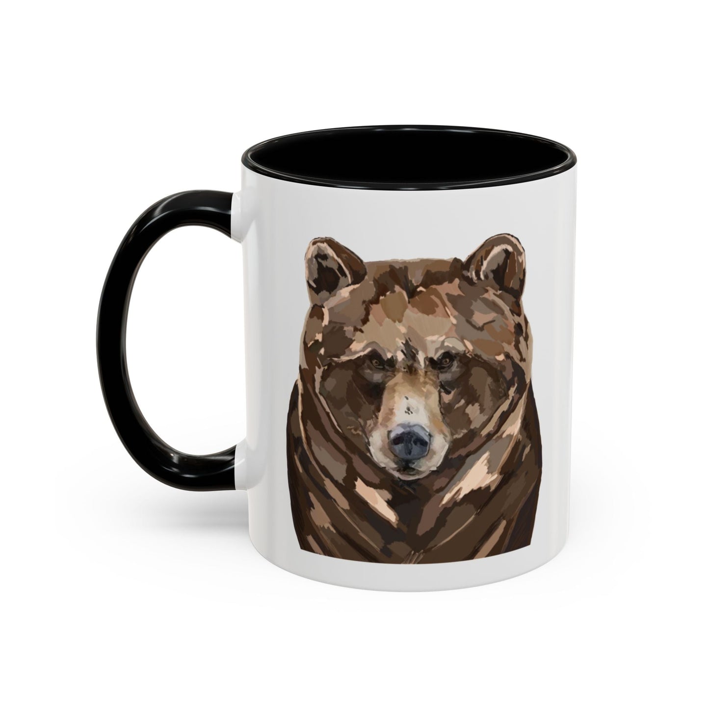 Brown Bear Two Tone Ceramic Mug - 11 oz & 15 oz - Blue Cava