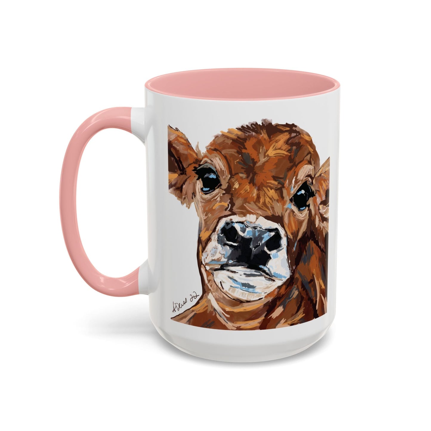 Brown Cow Two Tone Coffee Mug (11oz & 15oz) - Blue Cava