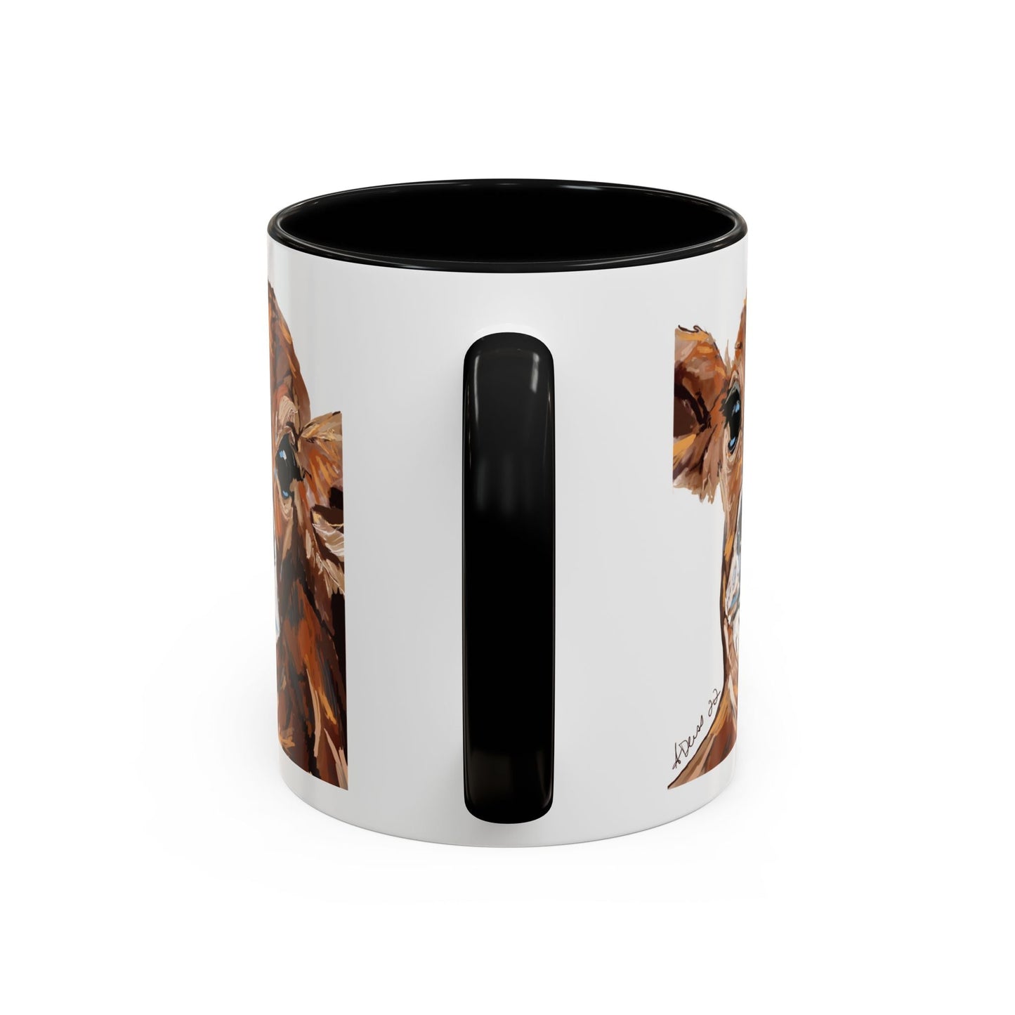 Brown Cow Two Tone Coffee Mug (11oz & 15oz) - Blue Cava