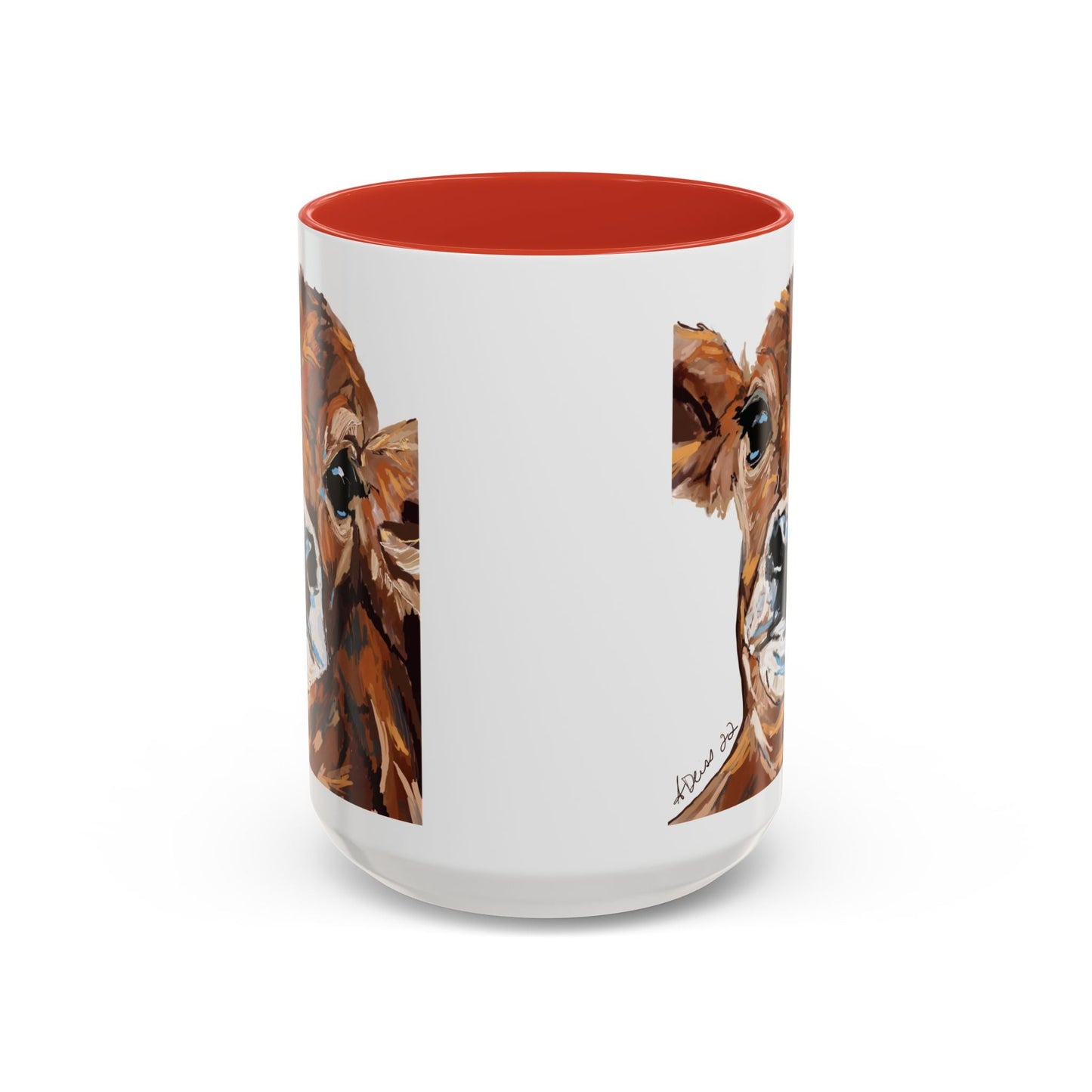 Brown Cow Two Tone Coffee Mug (11oz & 15oz) - Blue Cava