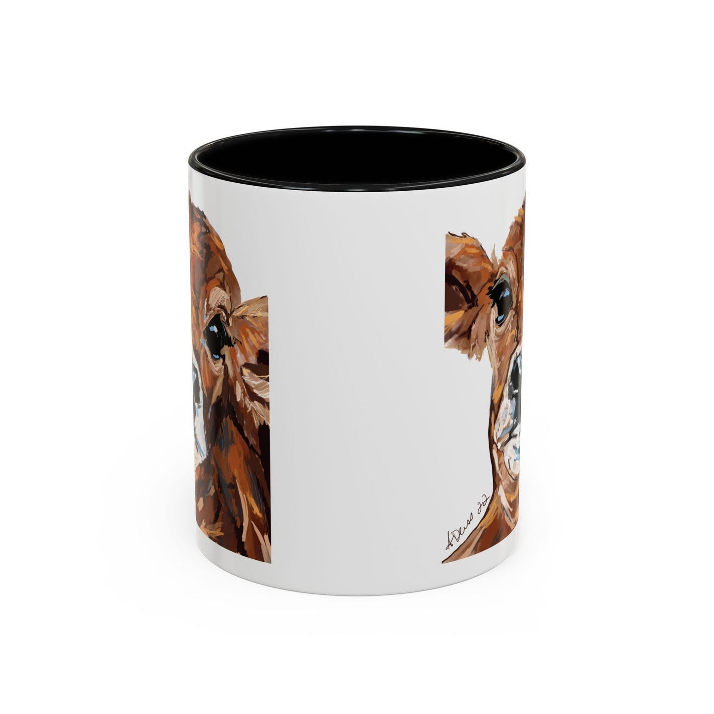 Brown Cow Two Tone Coffee Mug (11oz & 15oz) - Blue Cava