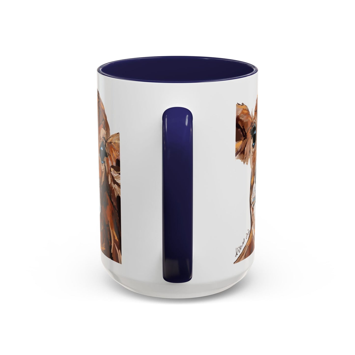 Brown Cow Two Tone Coffee Mug (11oz & 15oz) - Blue Cava
