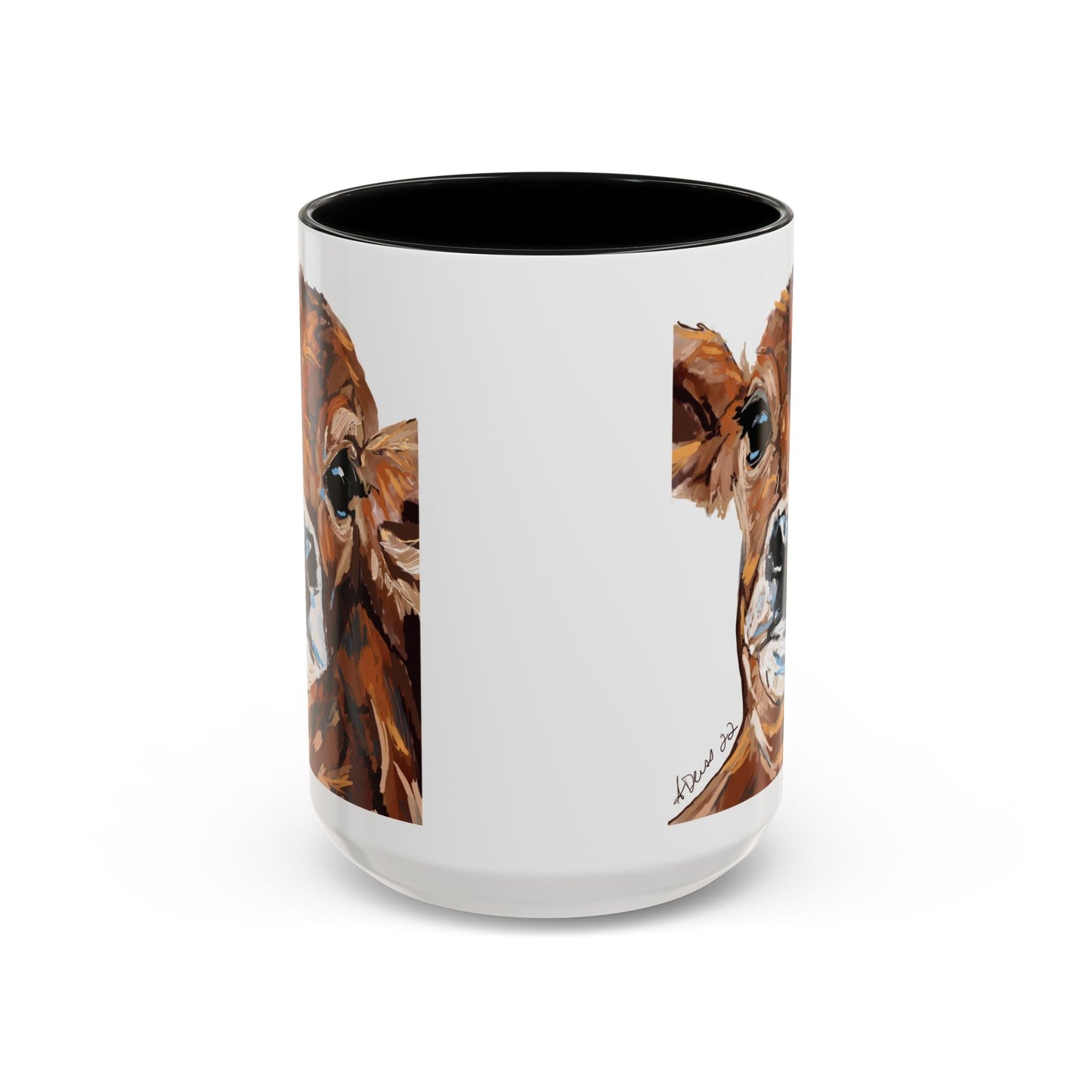 Brown Cow Two Tone Coffee Mug (11oz & 15oz) - Blue Cava