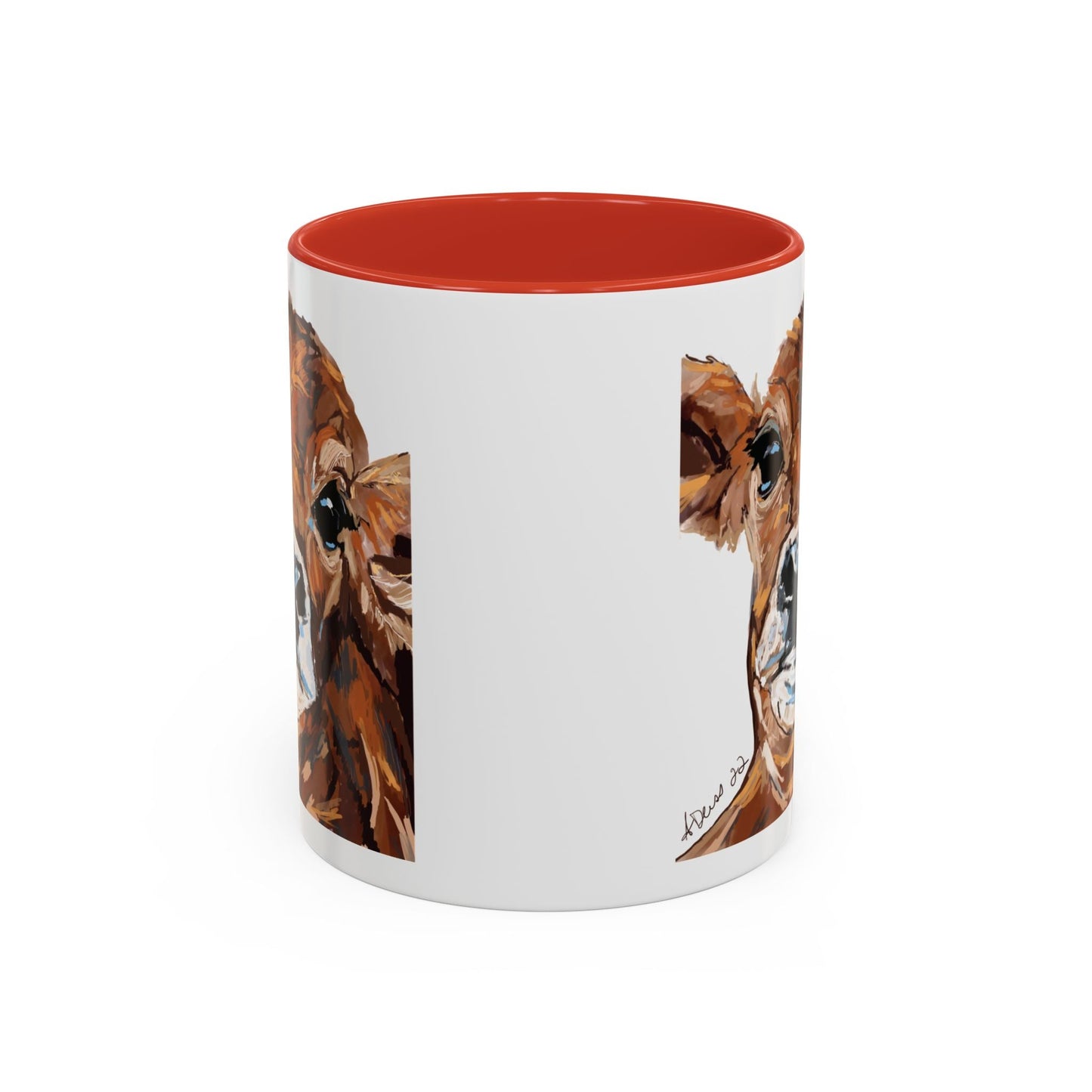 Brown Cow Two Tone Coffee Mug (11oz & 15oz) - Blue Cava