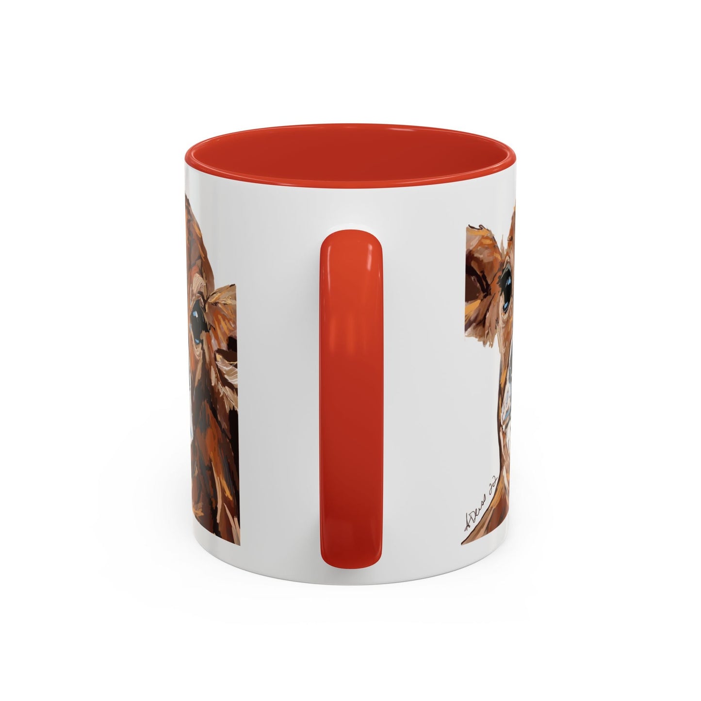 Brown Cow Two Tone Coffee Mug (11oz & 15oz) - Blue Cava