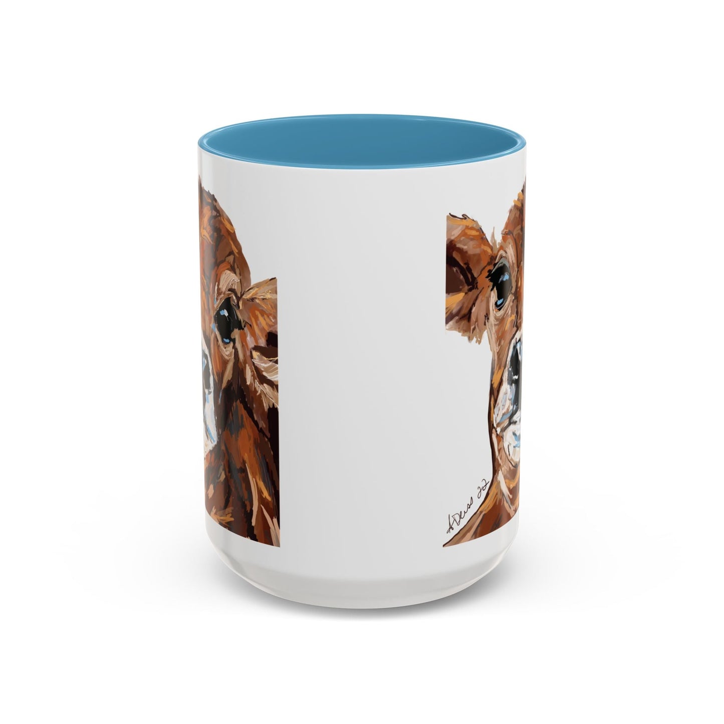 Brown Cow Two Tone Coffee Mug (11oz & 15oz) - Blue Cava