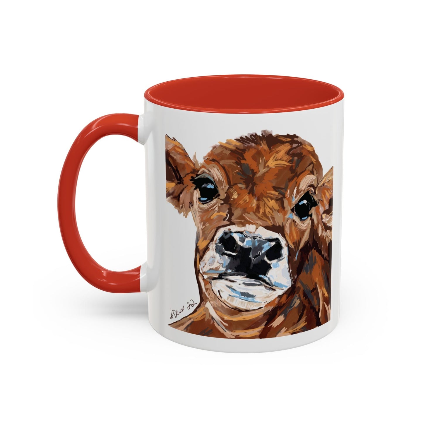 Brown Cow Two Tone Coffee Mug (11oz & 15oz) - Blue Cava