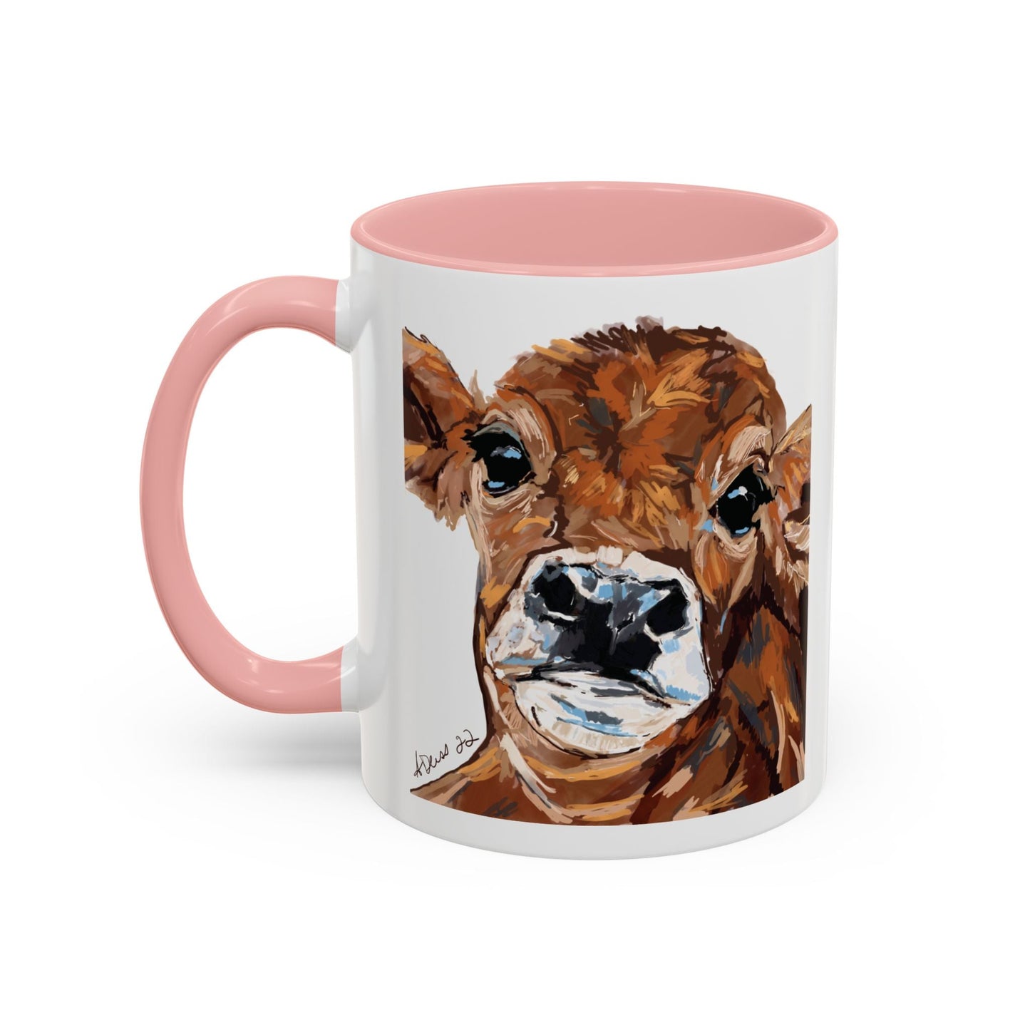 Brown Cow Two Tone Coffee Mug (11oz & 15oz) - Blue Cava