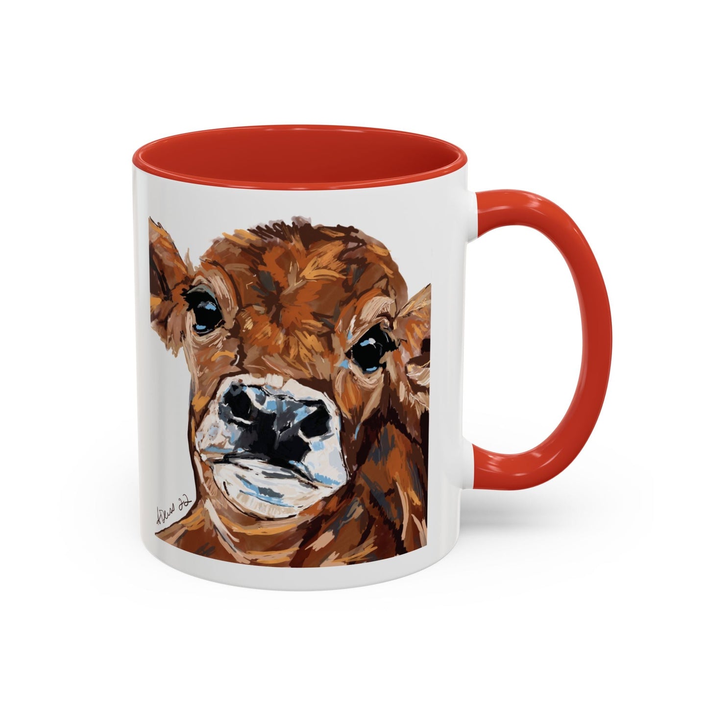 Brown Cow Two Tone Coffee Mug (11oz & 15oz) - Blue Cava