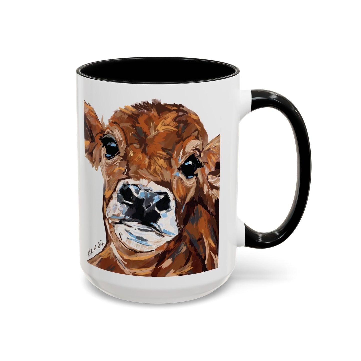 Brown Cow Two Tone Coffee Mug (11oz & 15oz) - Blue Cava