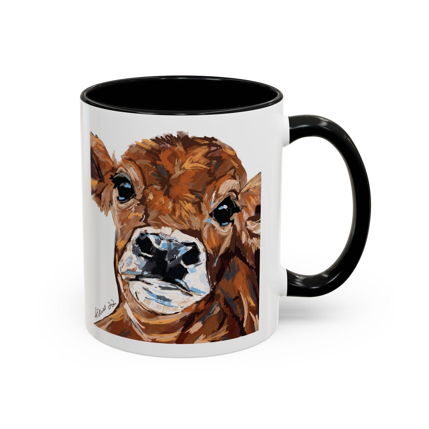 Brown Cow Two Tone Coffee Mug (11oz & 15oz) - Blue Cava