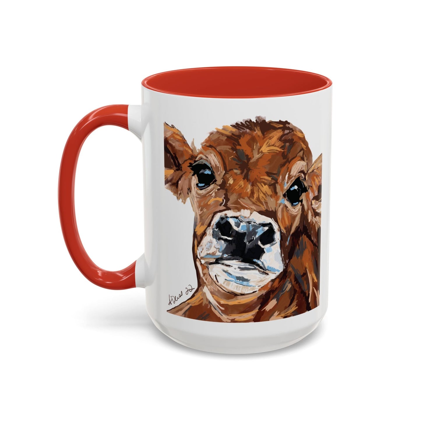 Brown Cow Two Tone Coffee Mug (11oz & 15oz) - Blue Cava