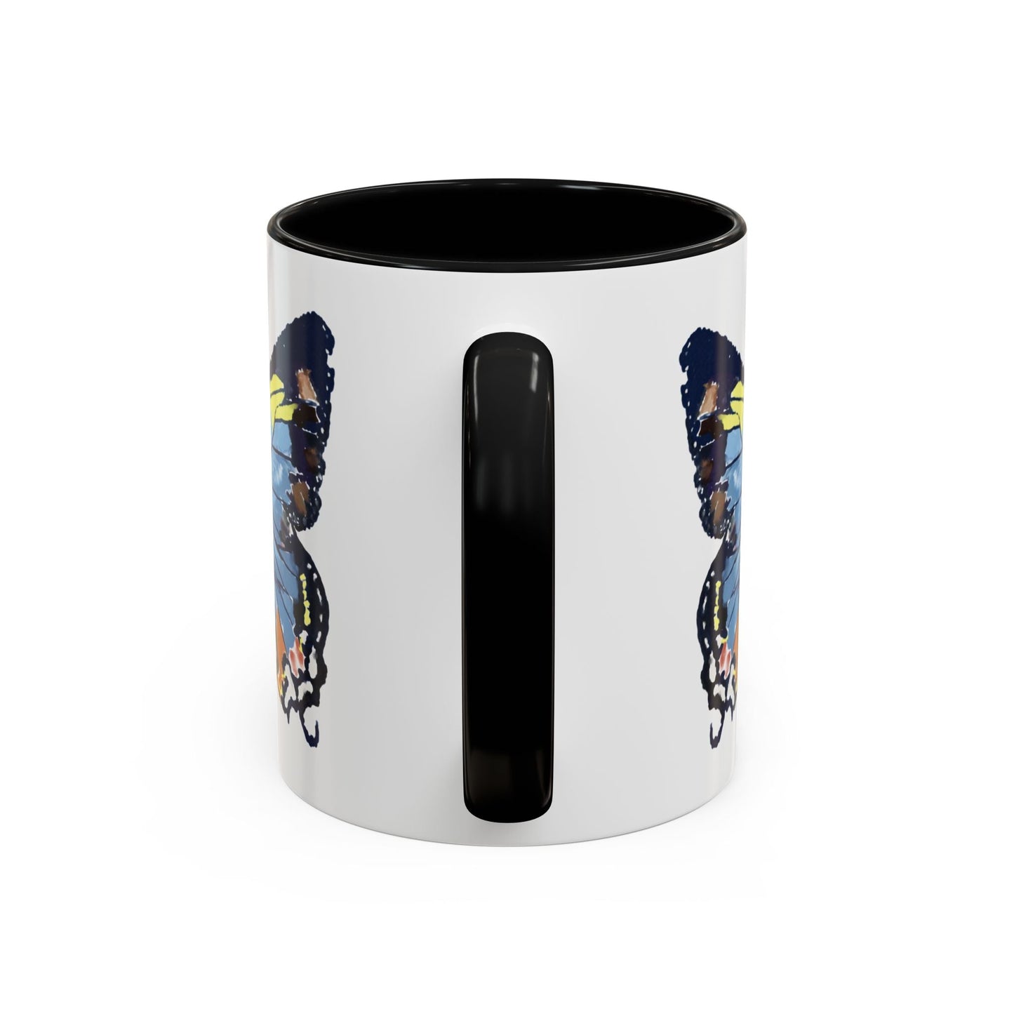 Butterfly Two Tone Ceramic Mug - 11oz & 15oz - Blue Cava