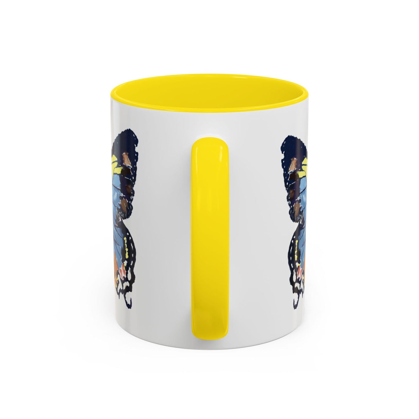 Butterfly Two Tone Ceramic Mug - 11oz & 15oz - Blue Cava