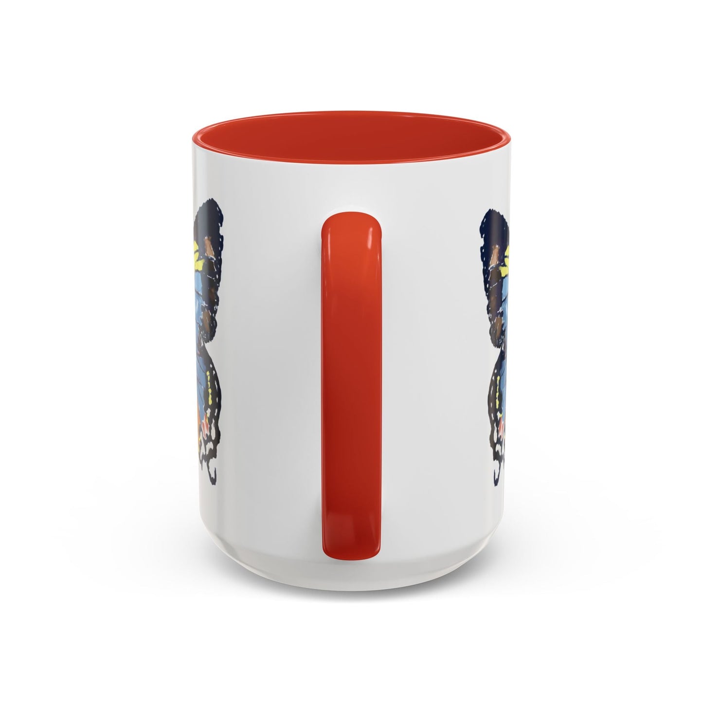 Butterfly Two Tone Ceramic Mug - 11oz & 15oz - Blue Cava