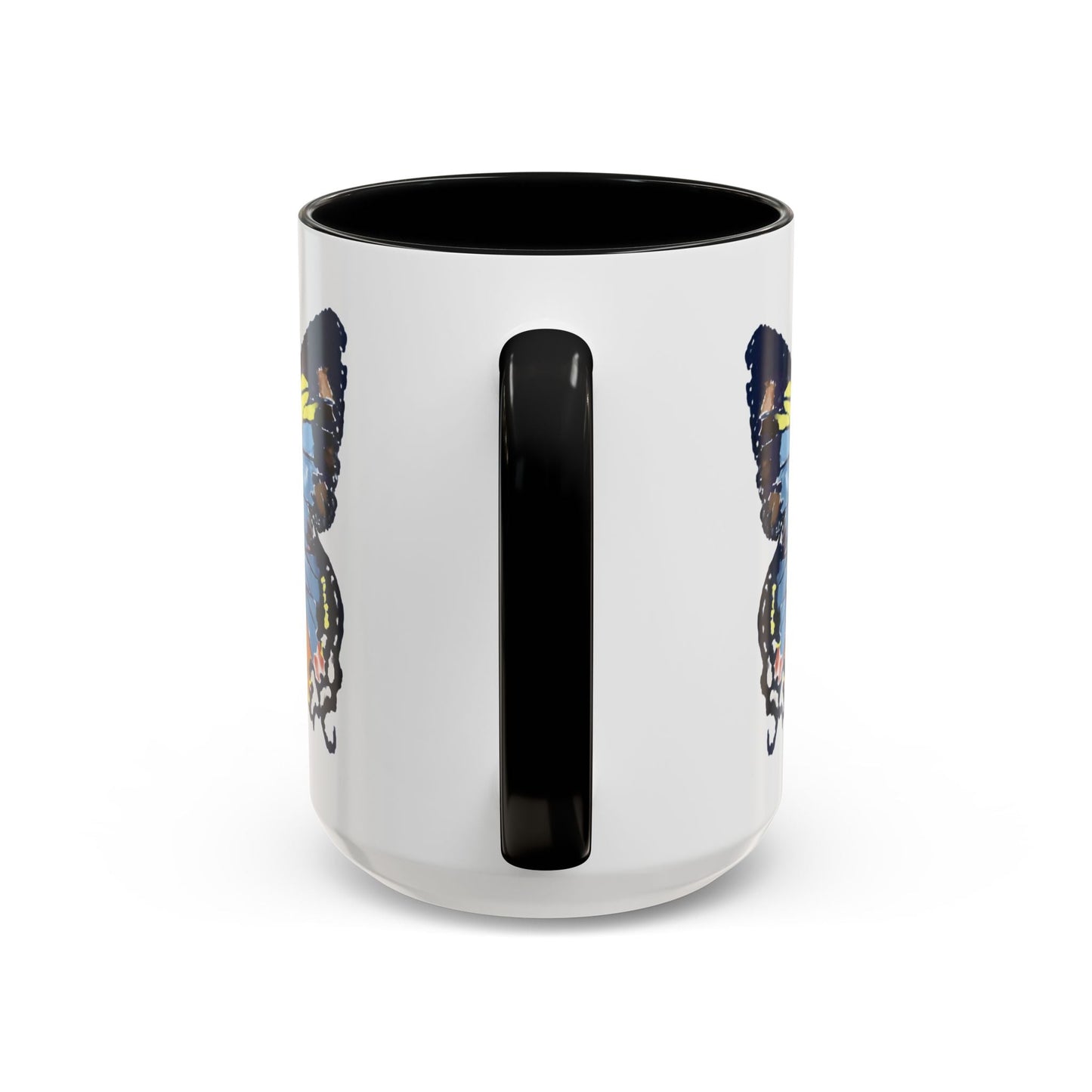 Butterfly Two Tone Ceramic Mug - 11oz & 15oz - Blue Cava
