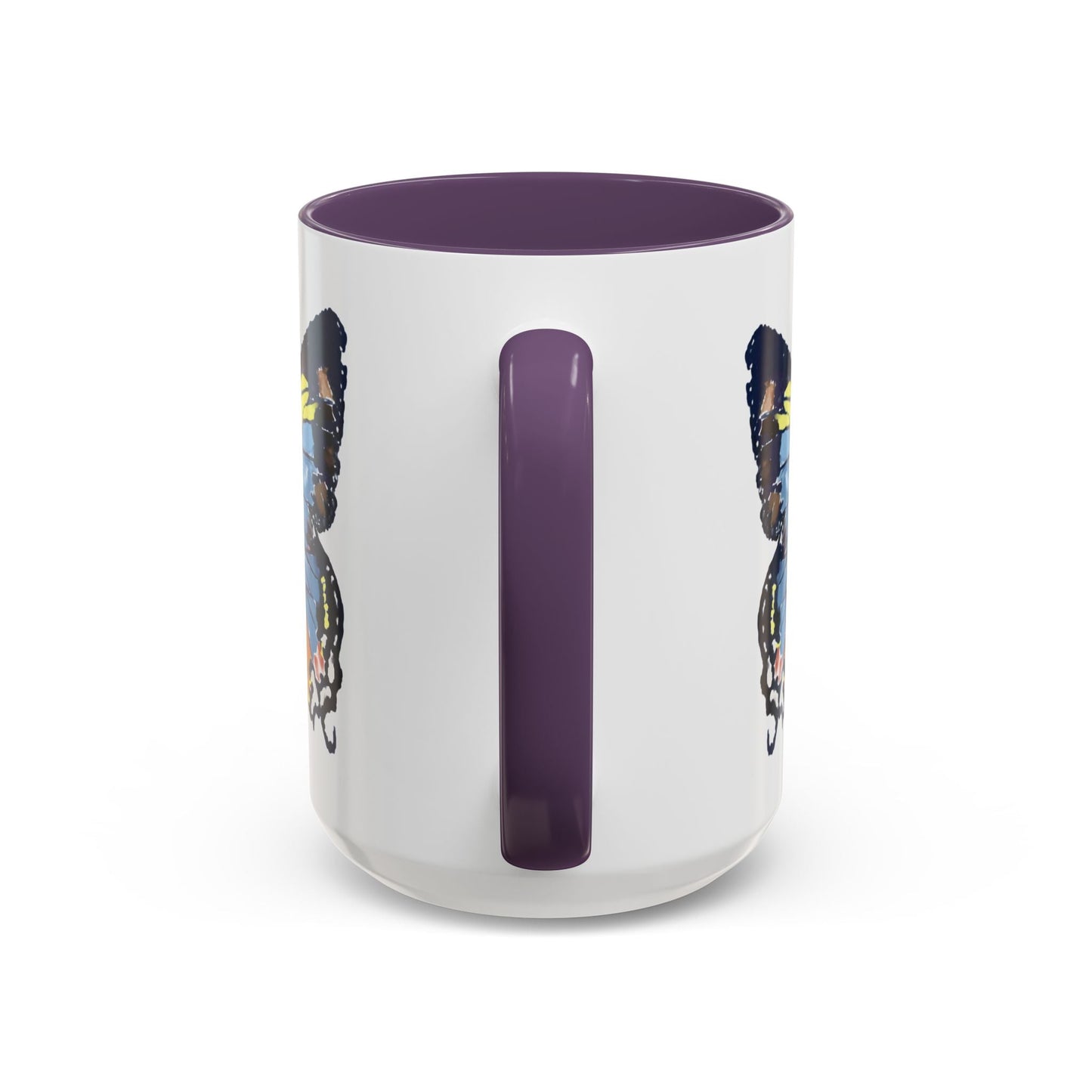 Butterfly Two Tone Ceramic Mug - 11oz & 15oz - Blue Cava