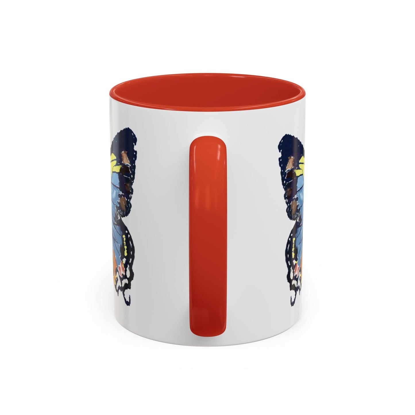 Butterfly Two Tone Ceramic Mug - 11oz & 15oz - Blue Cava