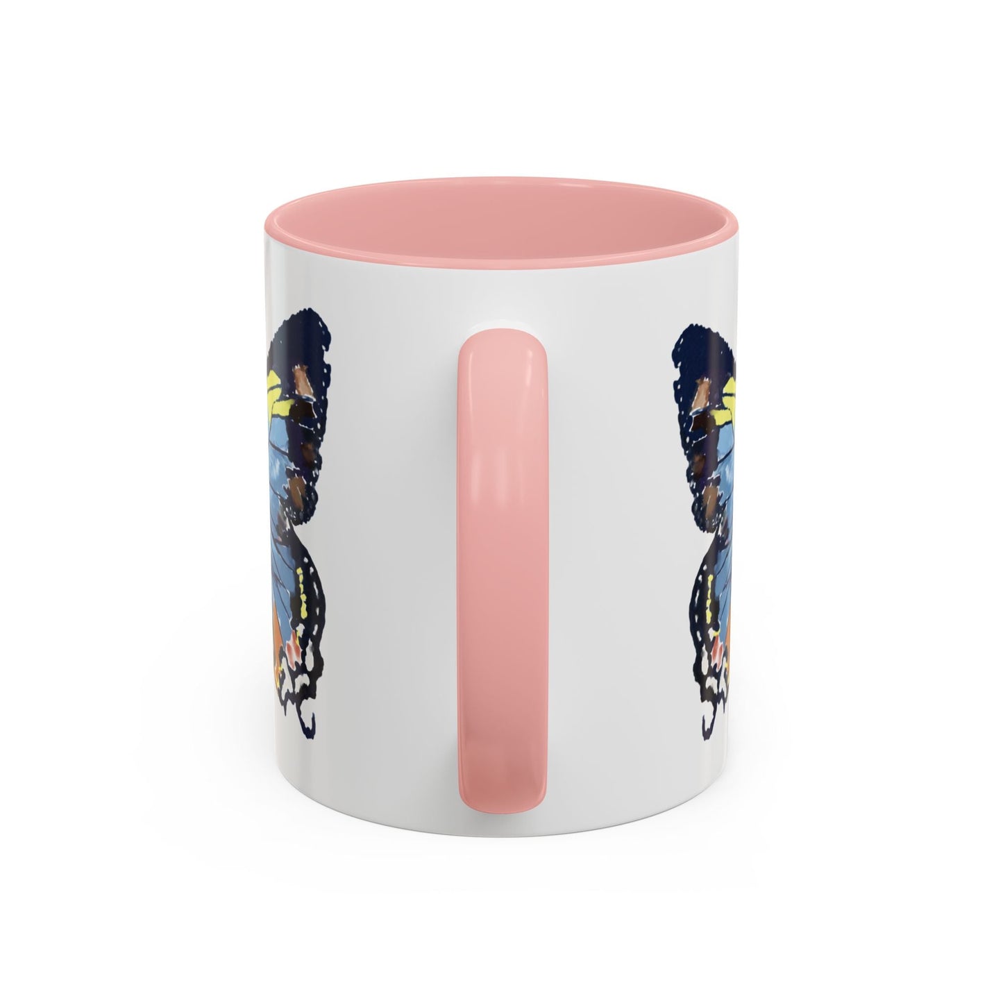 Butterfly Two Tone Ceramic Mug - 11oz & 15oz - Blue Cava