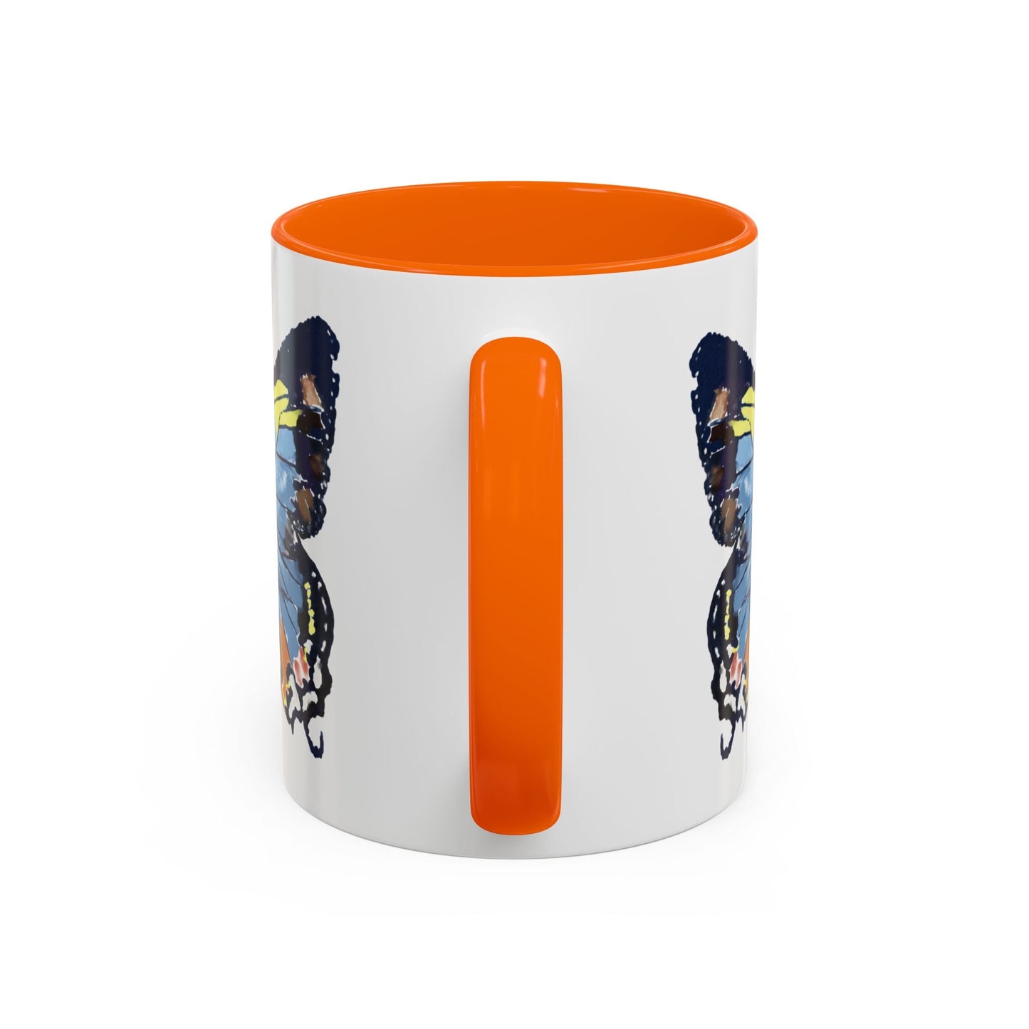 Butterfly Two Tone Ceramic Mug - 11oz & 15oz - Blue Cava