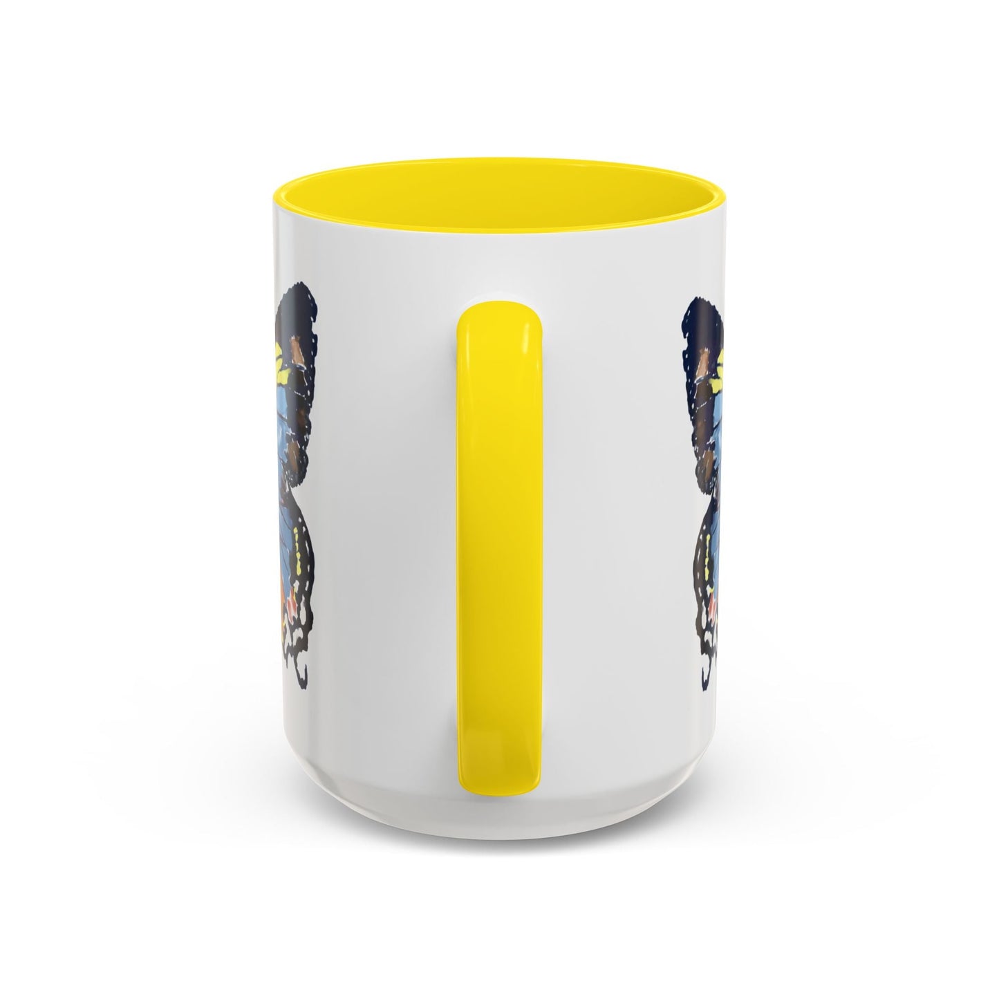 Butterfly Two Tone Ceramic Mug - 11oz & 15oz - Blue Cava