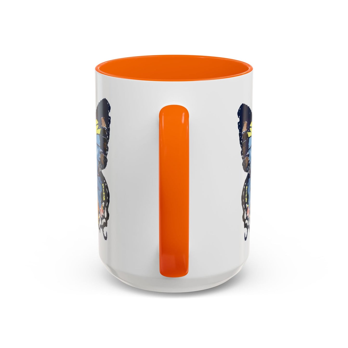 Butterfly Two Tone Ceramic Mug - 11oz & 15oz - Blue Cava