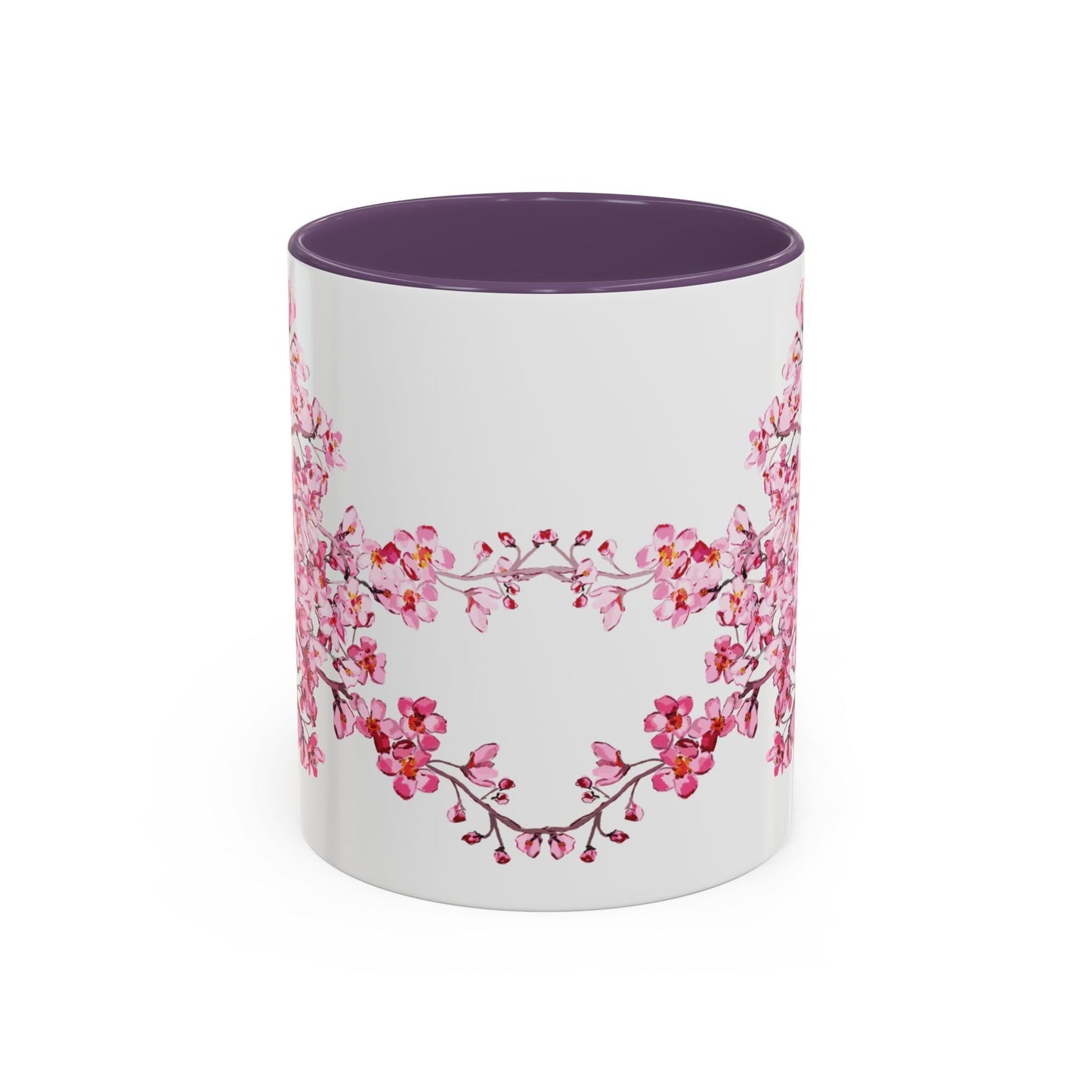 Cherry Blossom Two Tone Ceramic Mug - 11 oz & 15 oz - Blue Cava