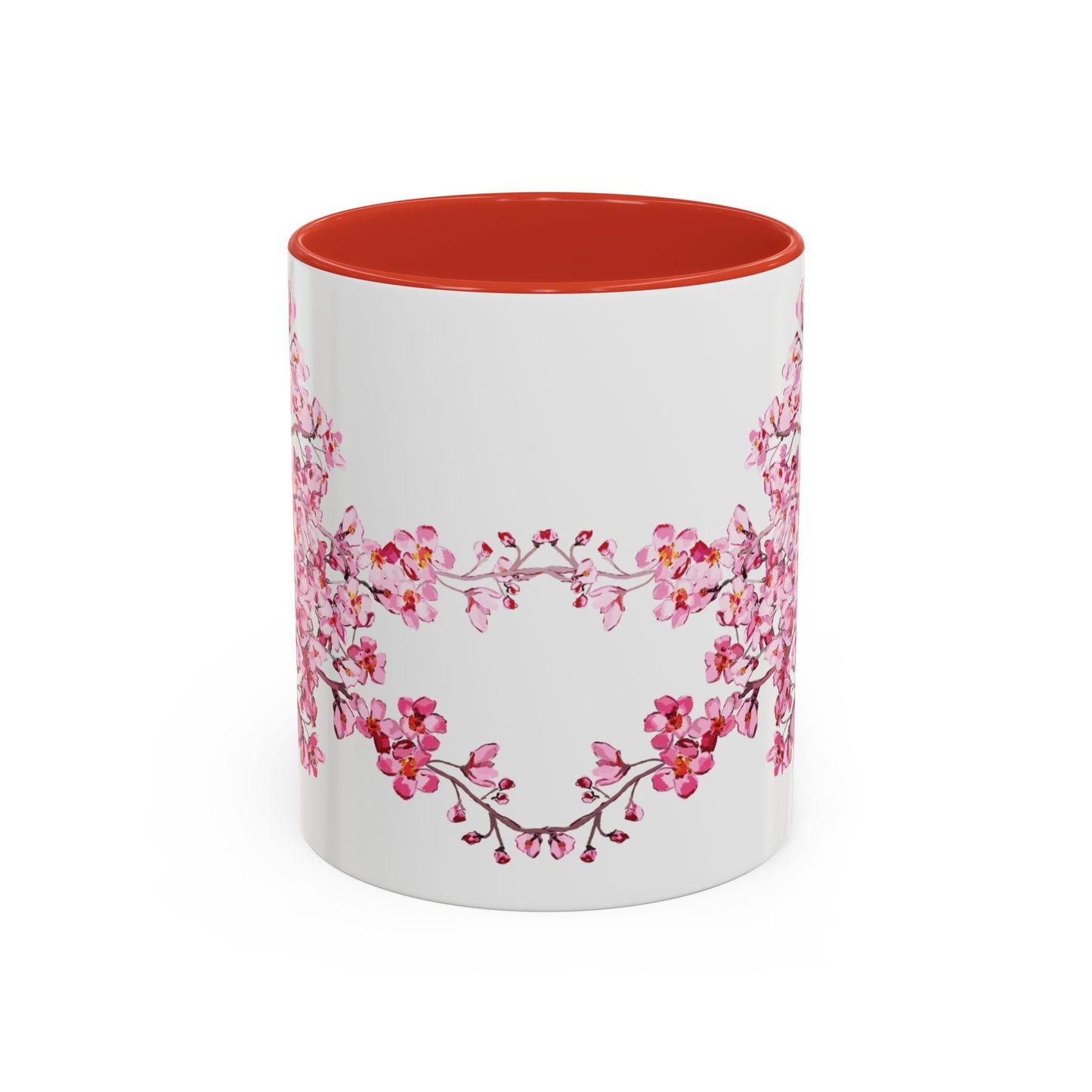 Cherry Blossom Two Tone Ceramic Mug - 11 oz & 15 oz - Blue Cava