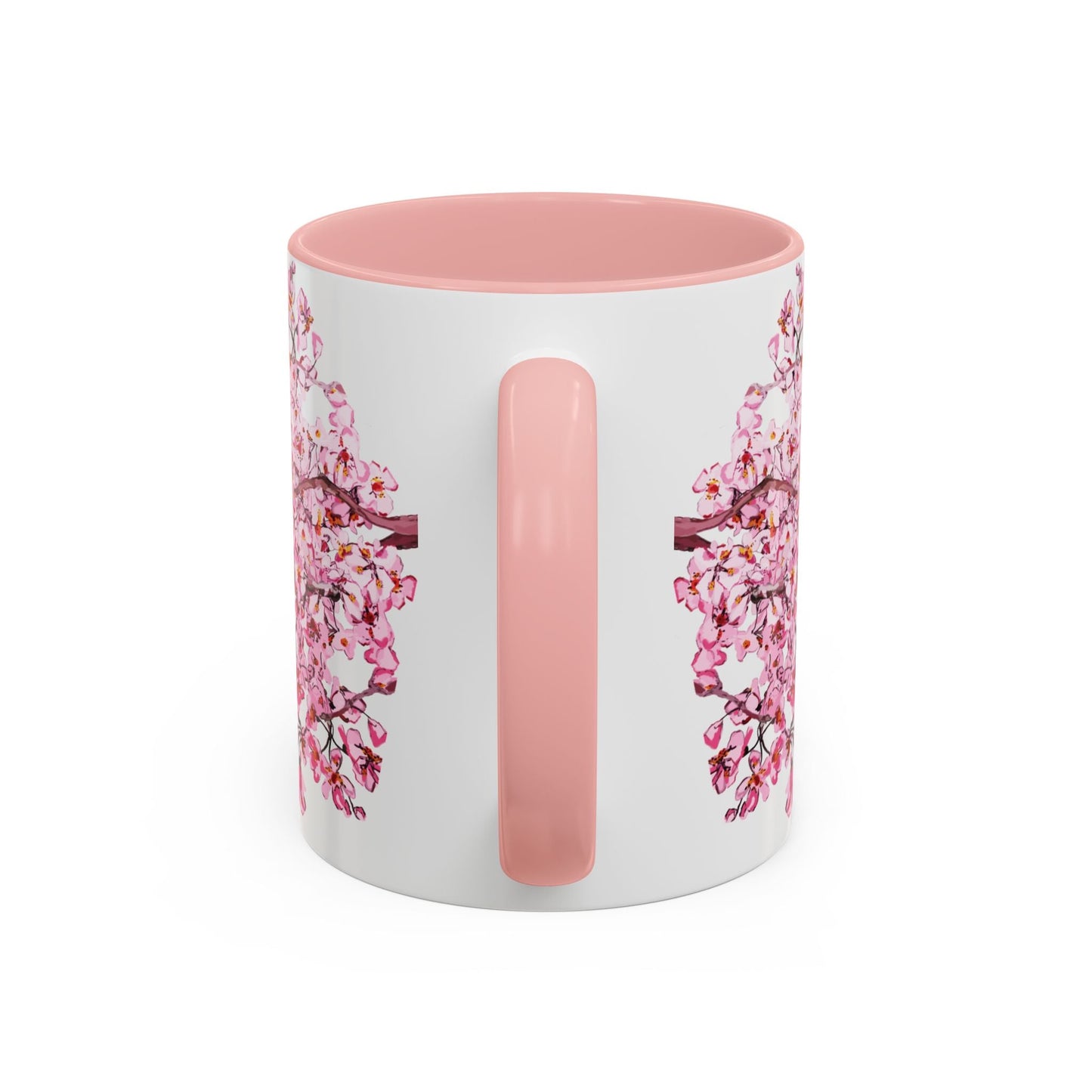 Cherry Blossom Two Tone Ceramic Mug - 11 oz & 15 oz - Blue Cava