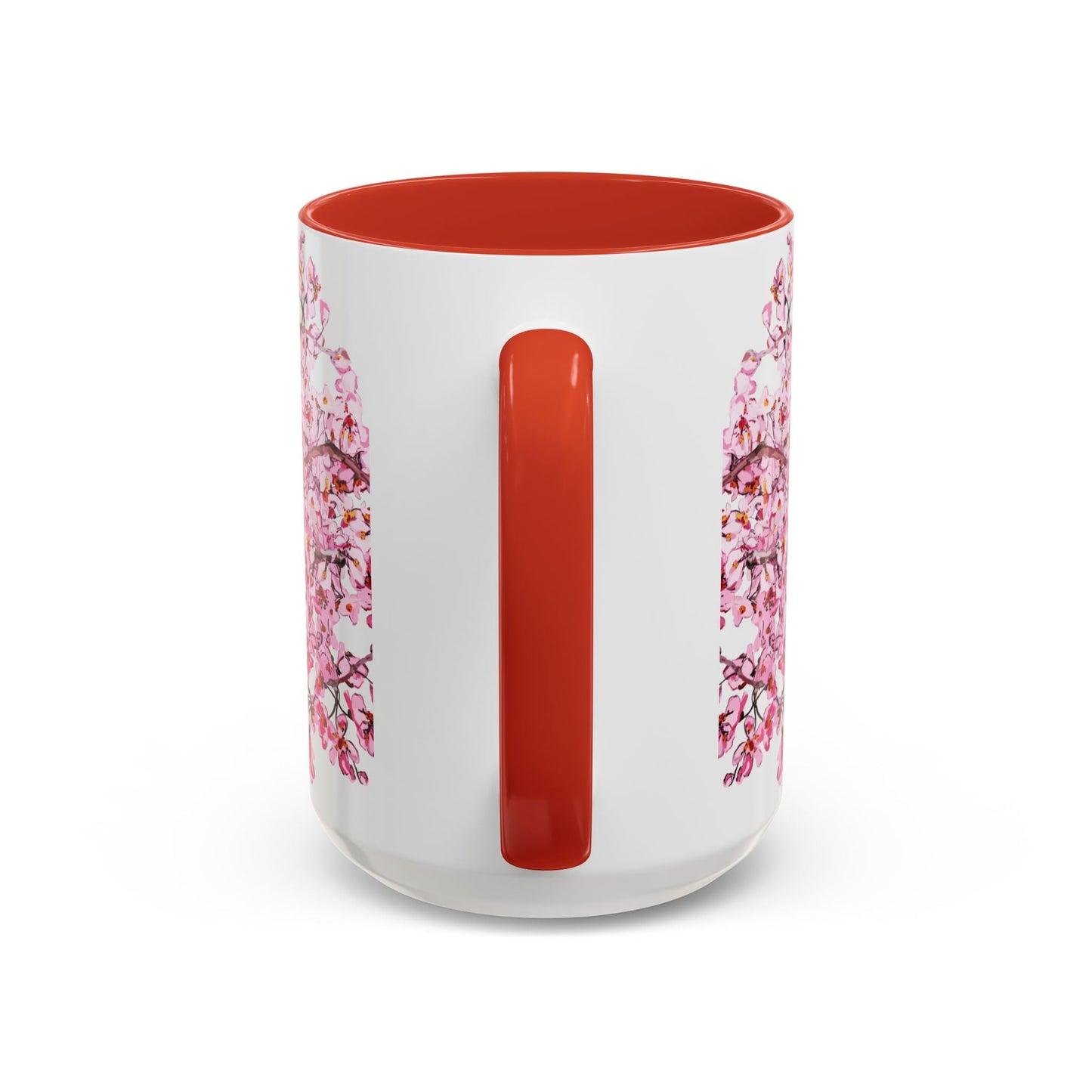 Cherry Blossom Two Tone Ceramic Mug - 11 oz & 15 oz - Blue Cava