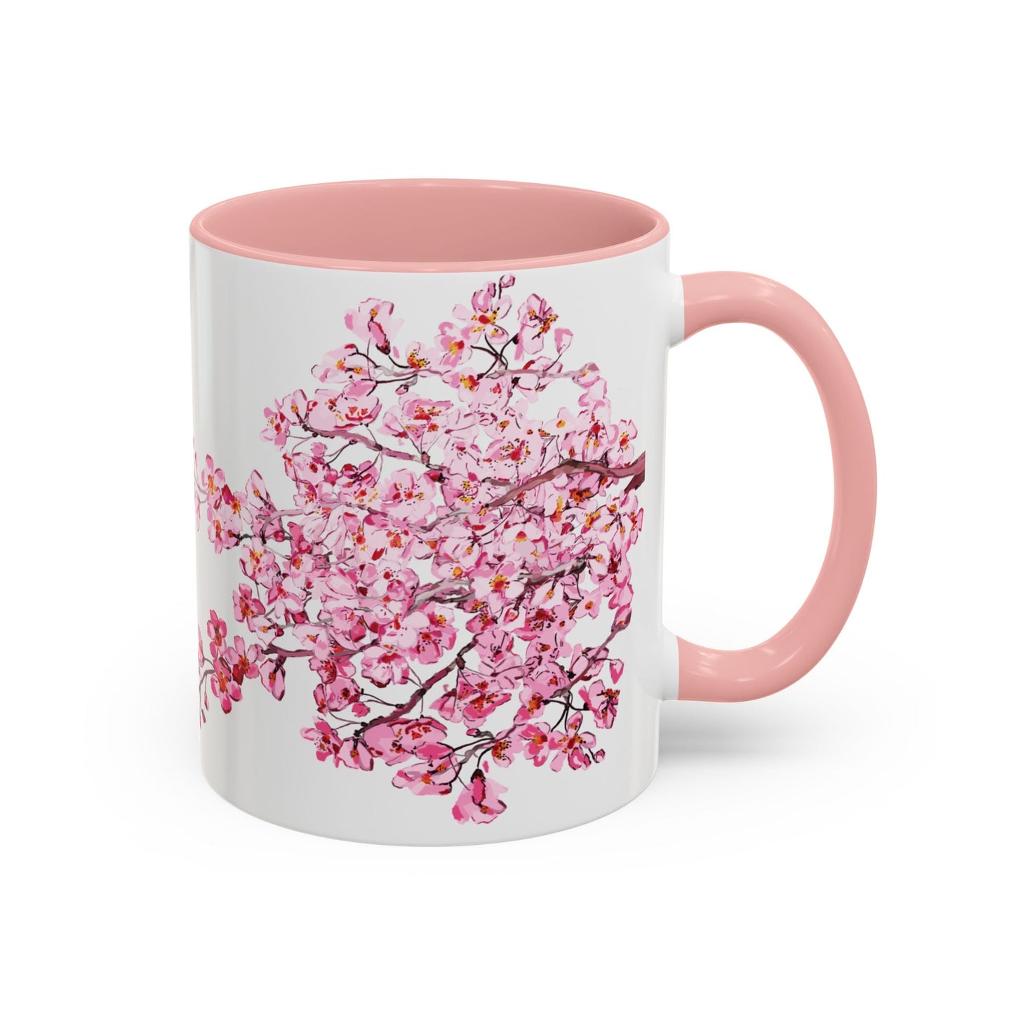 Cherry Blossom Two Tone Ceramic Mug - 11 oz & 15 oz - Blue Cava