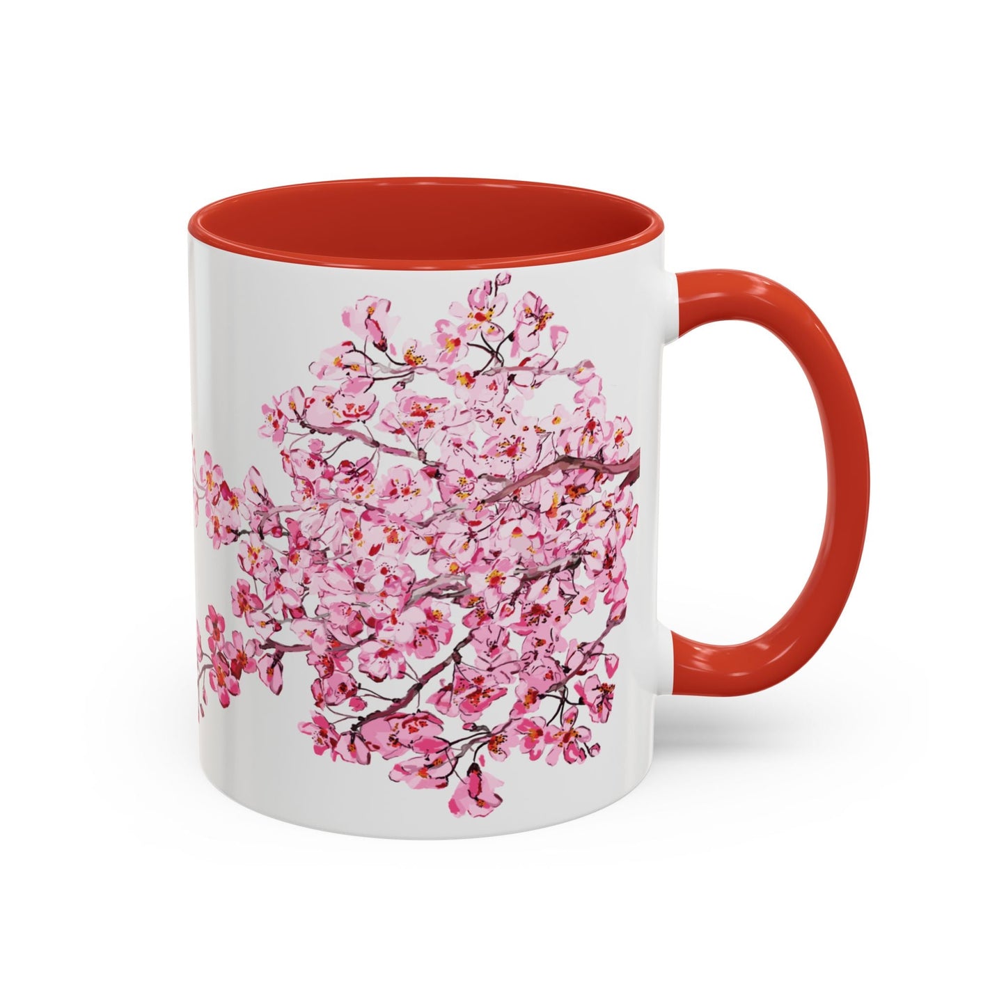 Cherry Blossom Two Tone Ceramic Mug - 11 oz & 15 oz - Blue Cava