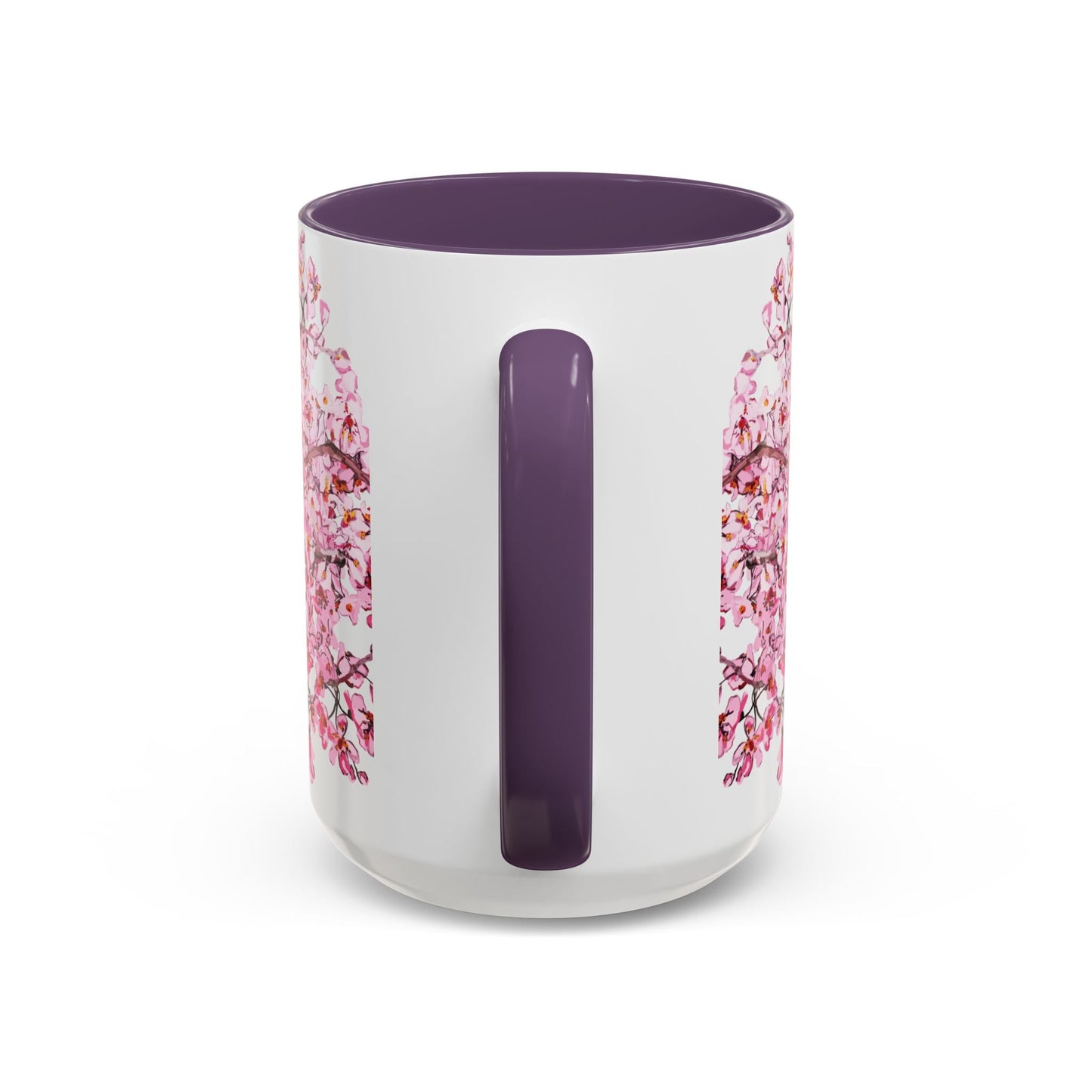 Cherry Blossom Two Tone Ceramic Mug - 11 oz & 15 oz - Blue Cava
