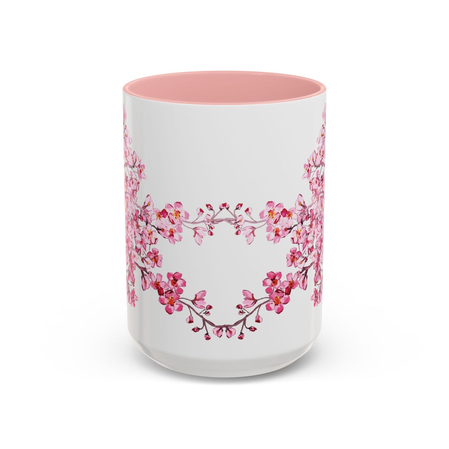 Cherry Blossom Two Tone Ceramic Mug - 11 oz & 15 oz - Blue Cava