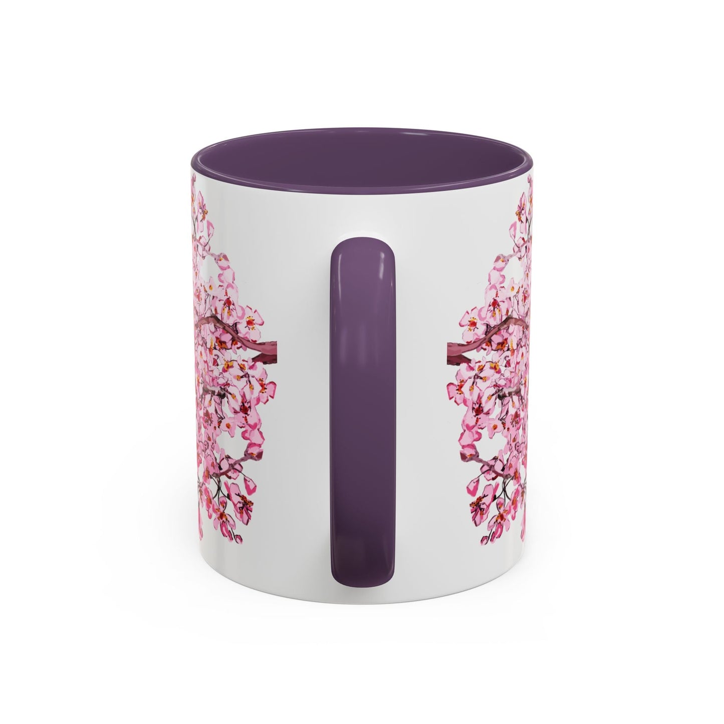 Cherry Blossom Two Tone Ceramic Mug - 11 oz & 15 oz - Blue Cava