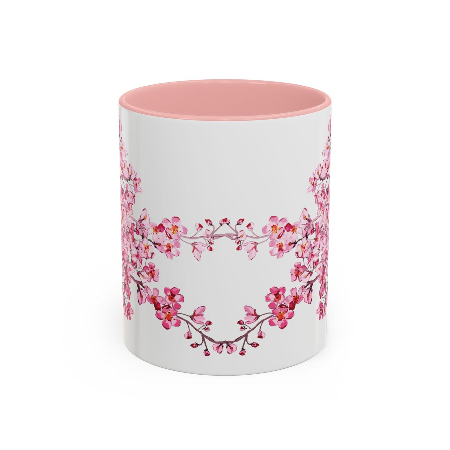Cherry Blossom Two Tone Ceramic Mug - 11 oz & 15 oz - Blue Cava