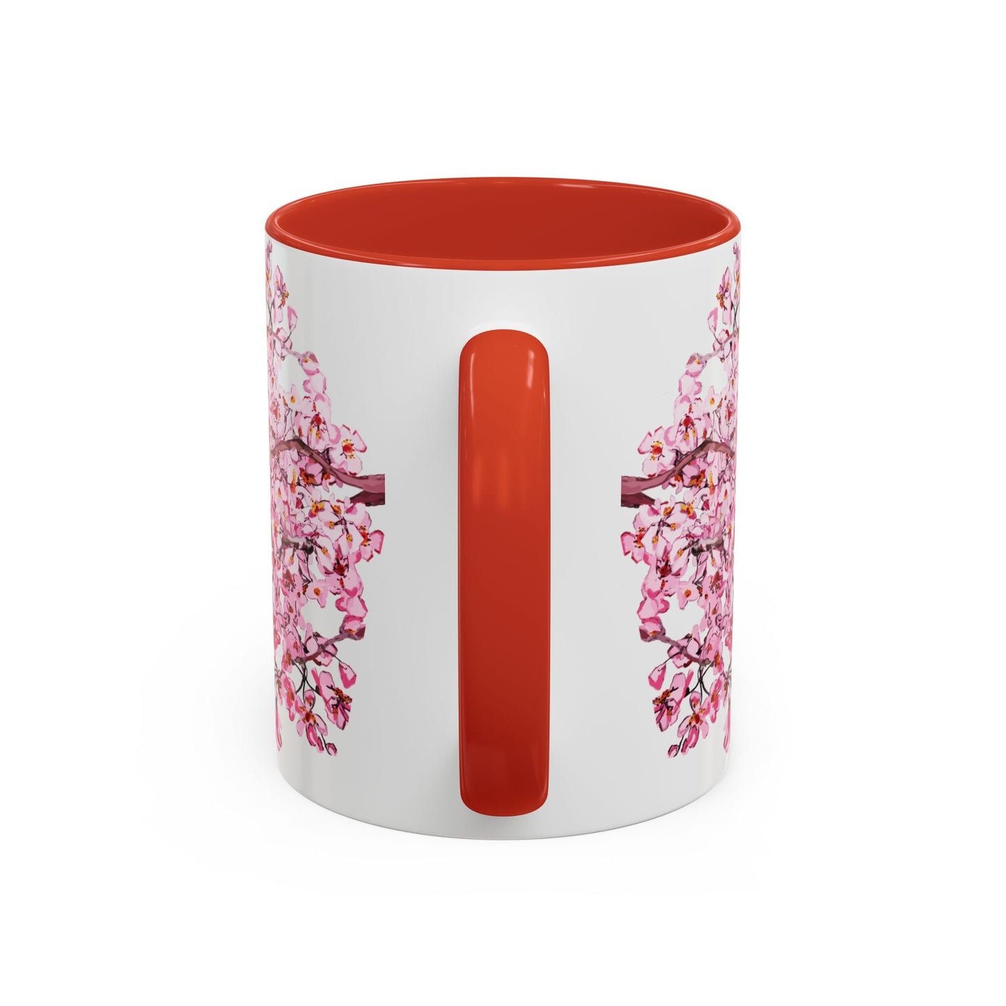 Cherry Blossom Two Tone Ceramic Mug - 11 oz & 15 oz - Blue Cava