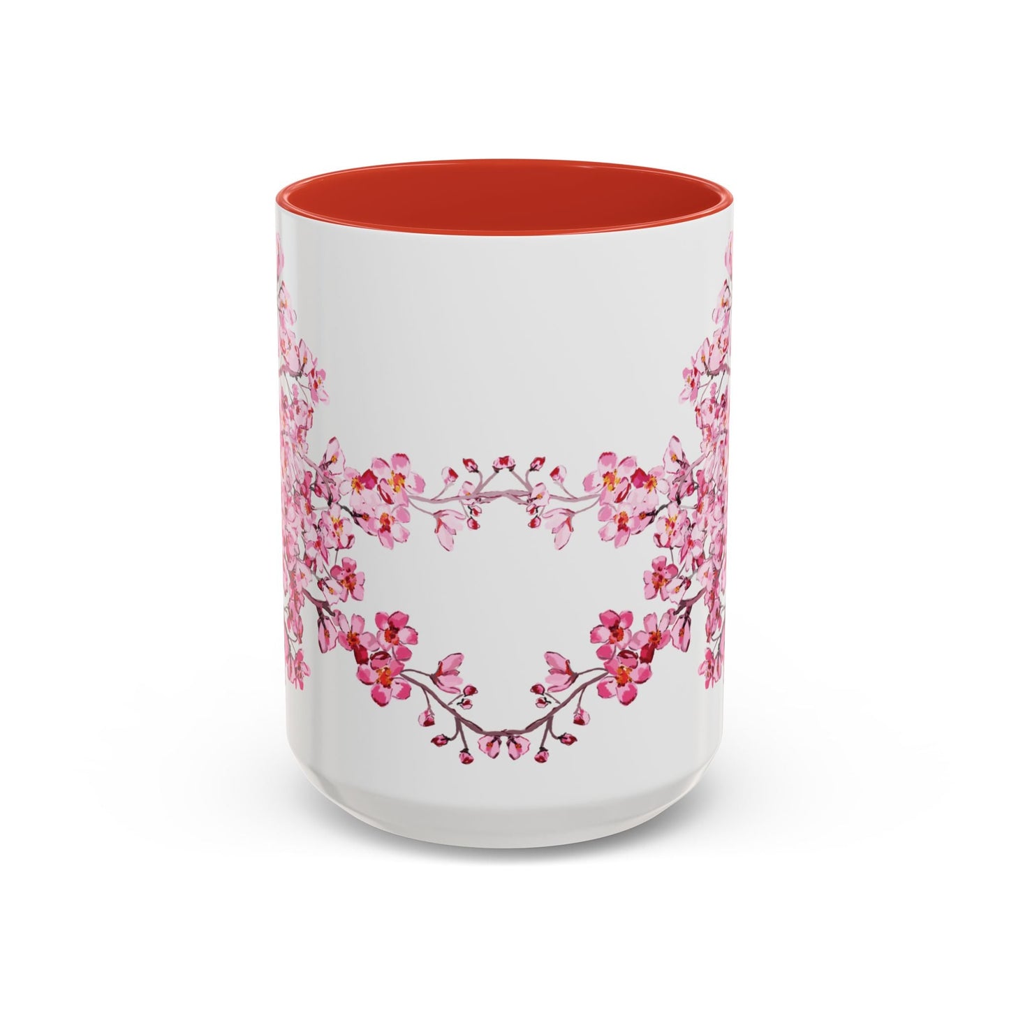 Cherry Blossom Two Tone Ceramic Mug - 11 oz & 15 oz - Blue Cava