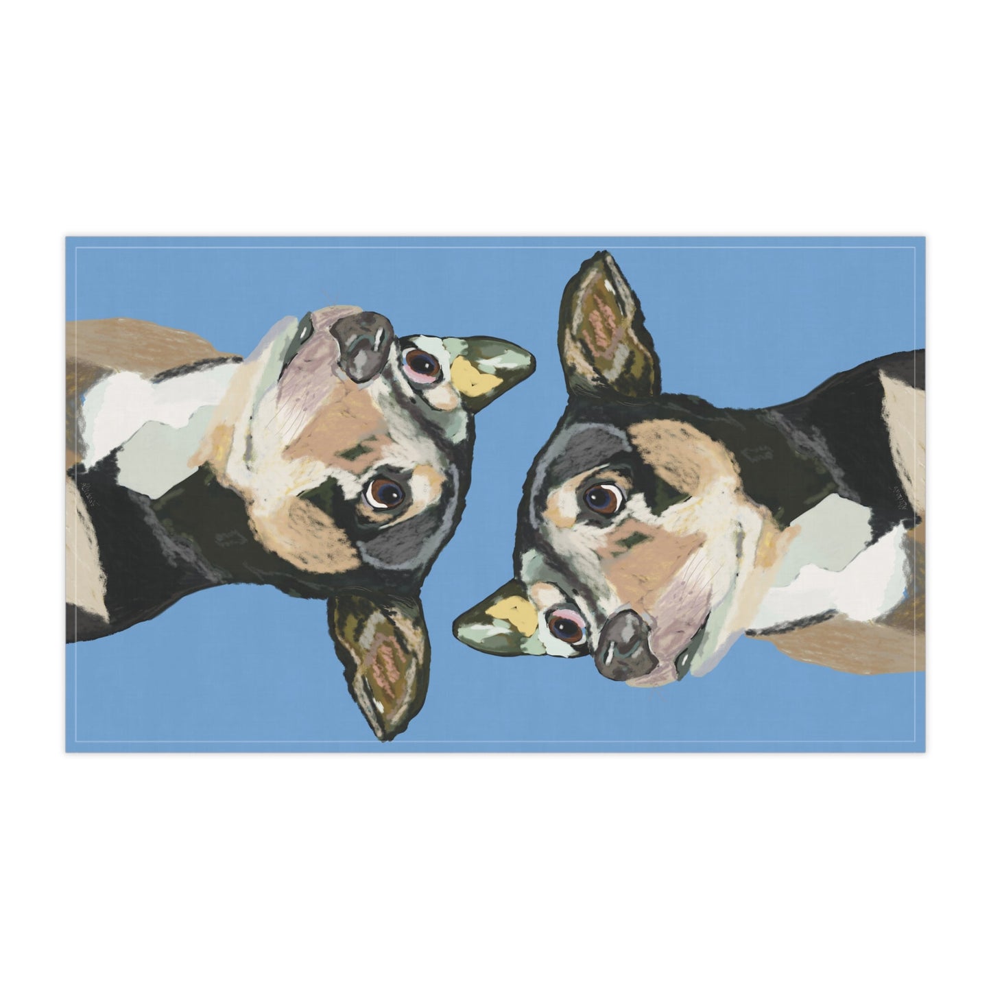 Chihuahua Kitchen Tea Towels - Eco - Friendly - Blue Cava
