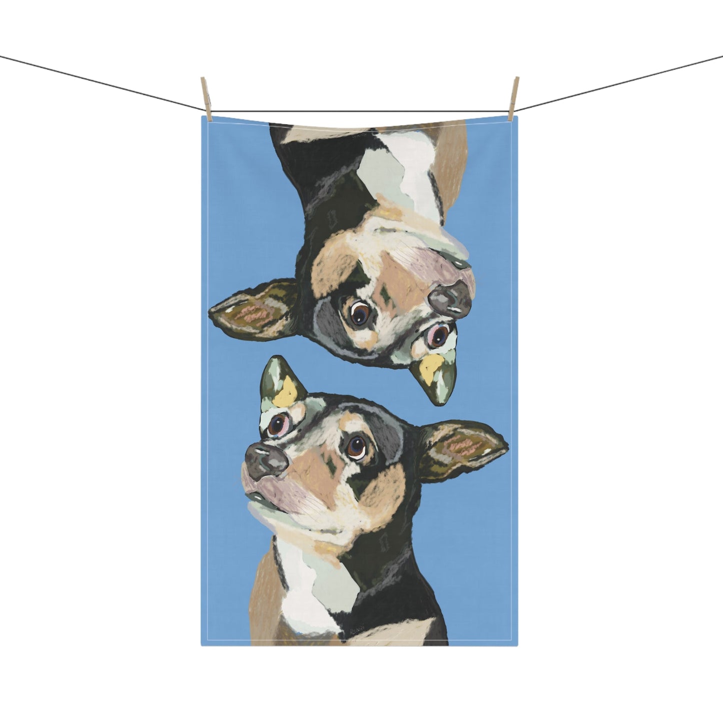 Chihuahua Kitchen Tea Towels - Eco - Friendly - Blue Cava