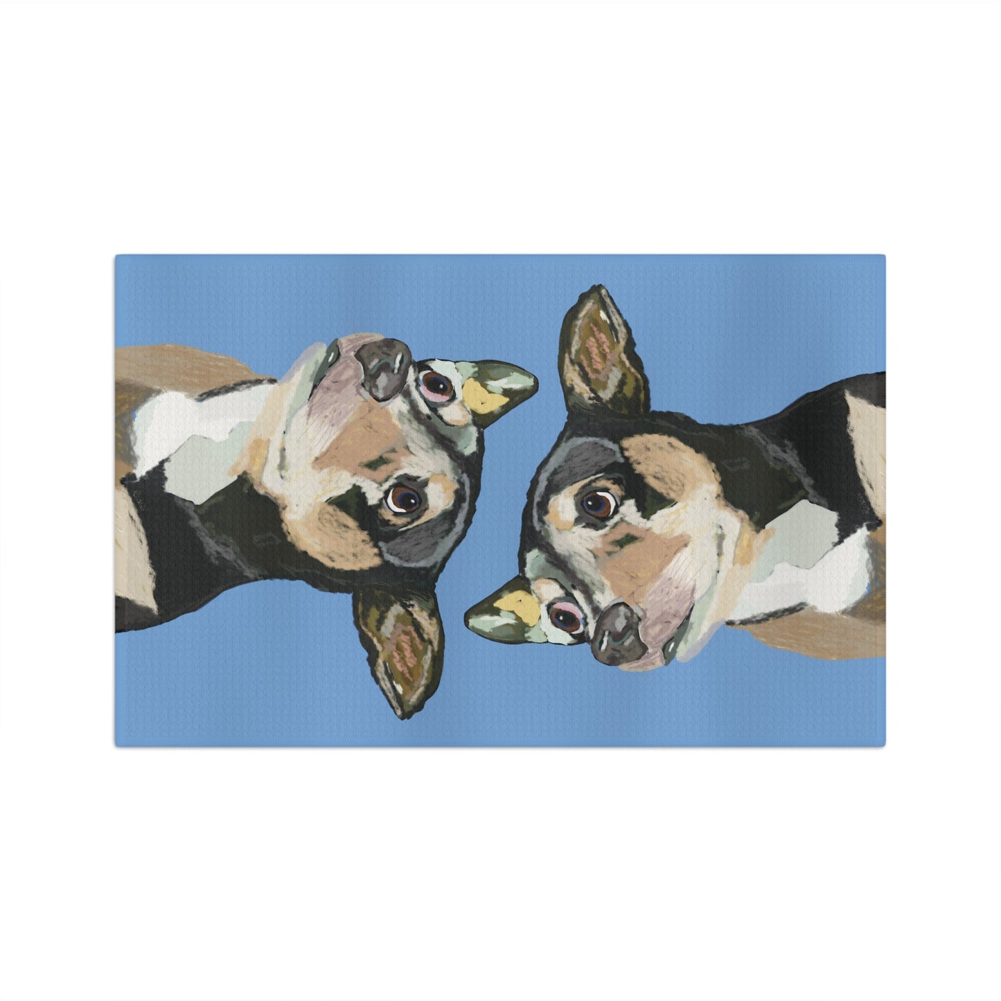 Chihuahua Microfiber Waffle Towel - Blue Cava