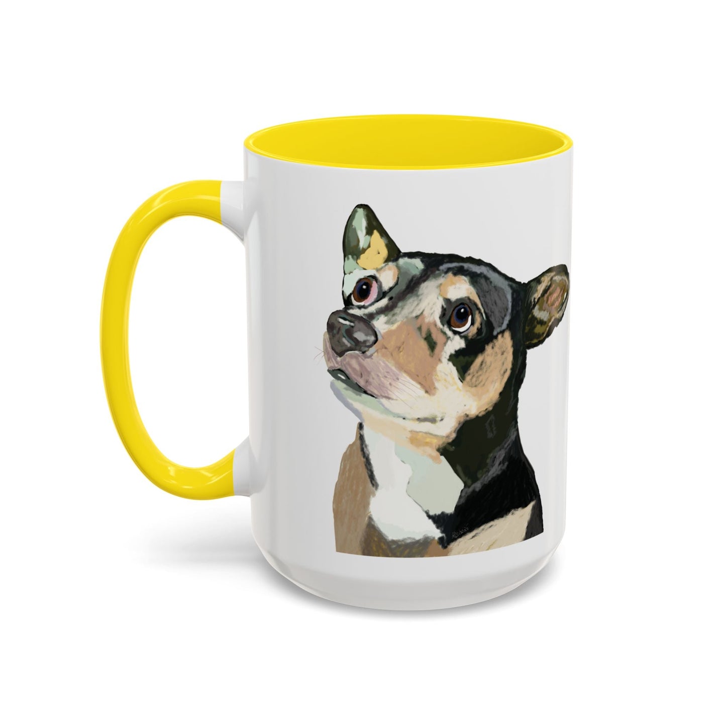 Chihuahua Two Tone Ceramic Mugs - 11 oz & 15 oz - Blue Cava