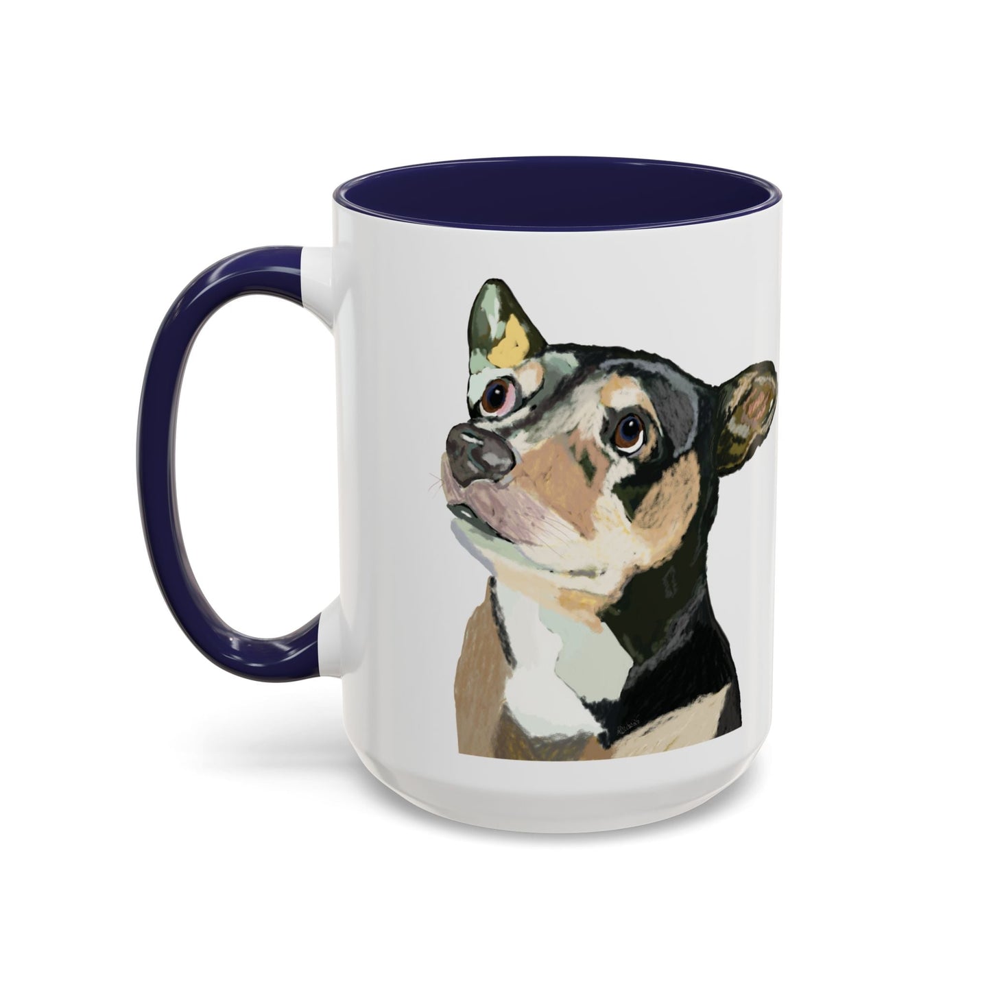 Chihuahua Two Tone Ceramic Mugs - 11 oz & 15 oz - Blue Cava
