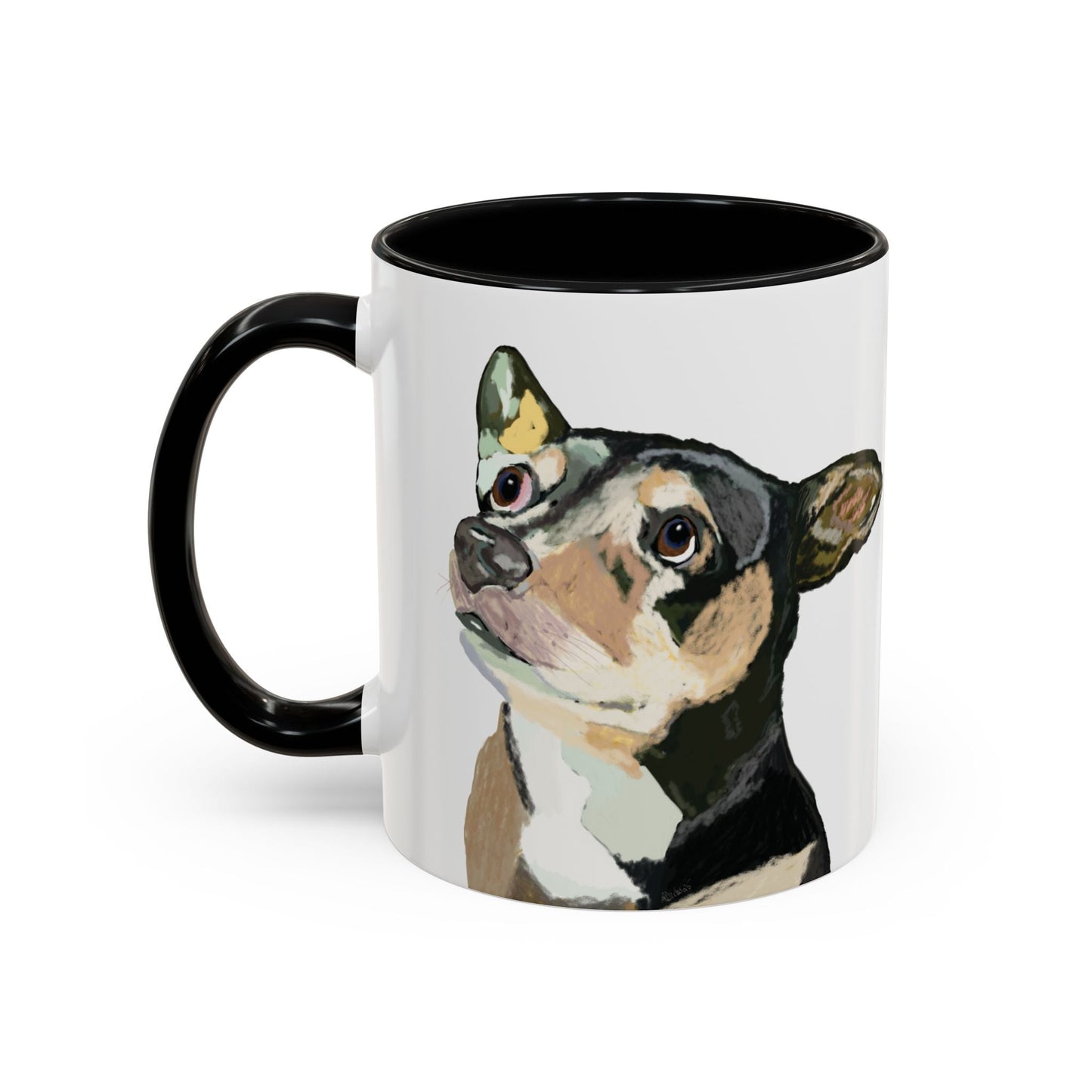 Chihuahua Two Tone Ceramic Mugs - 11 oz & 15 oz - Blue Cava