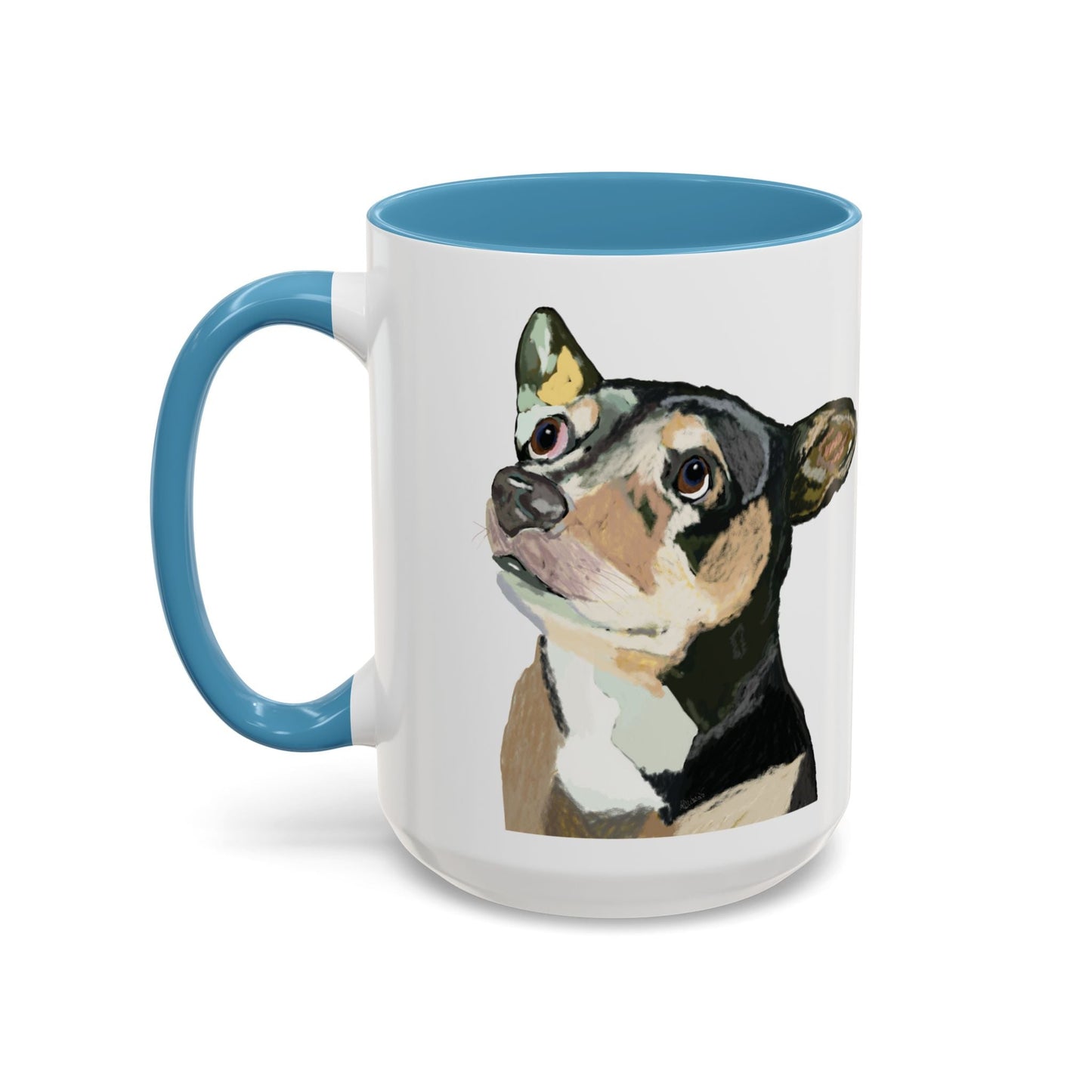Chihuahua Two Tone Ceramic Mugs - 11 oz & 15 oz - Blue Cava