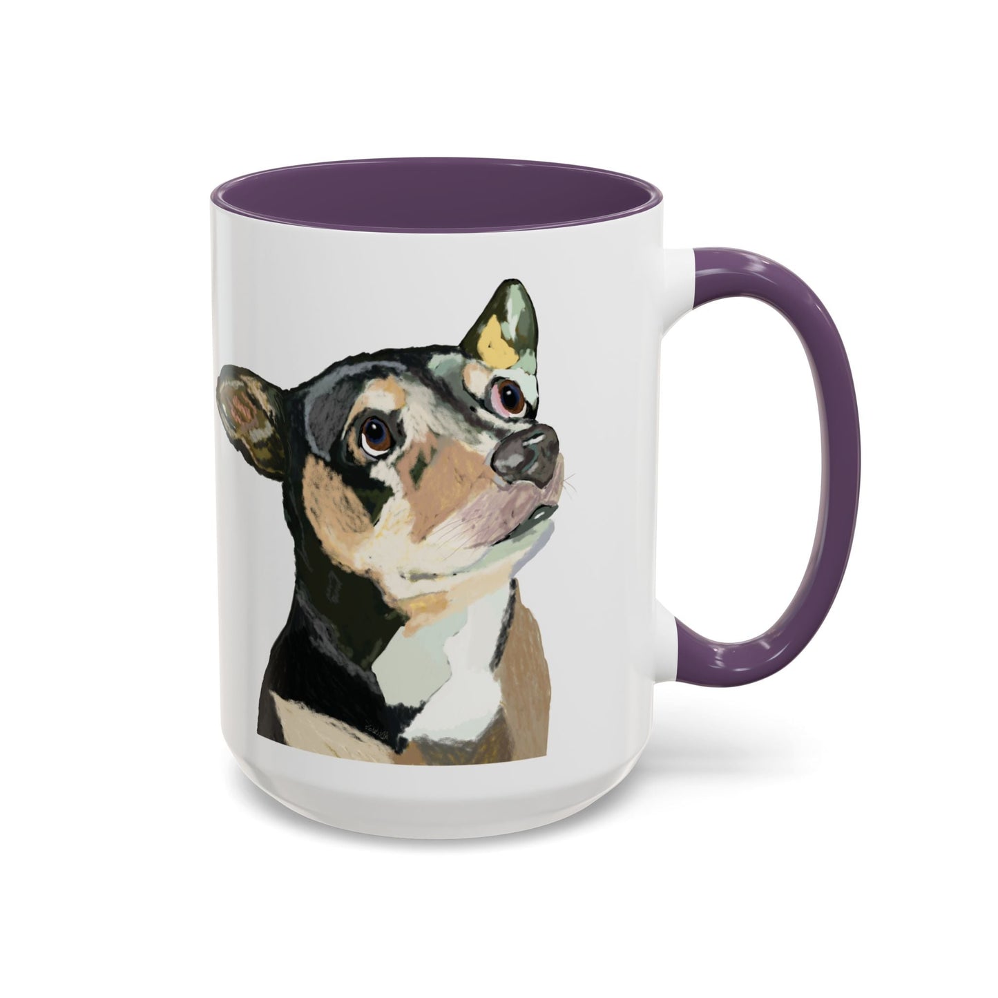 Chihuahua Two Tone Ceramic Mugs - 11 oz & 15 oz - Blue Cava
