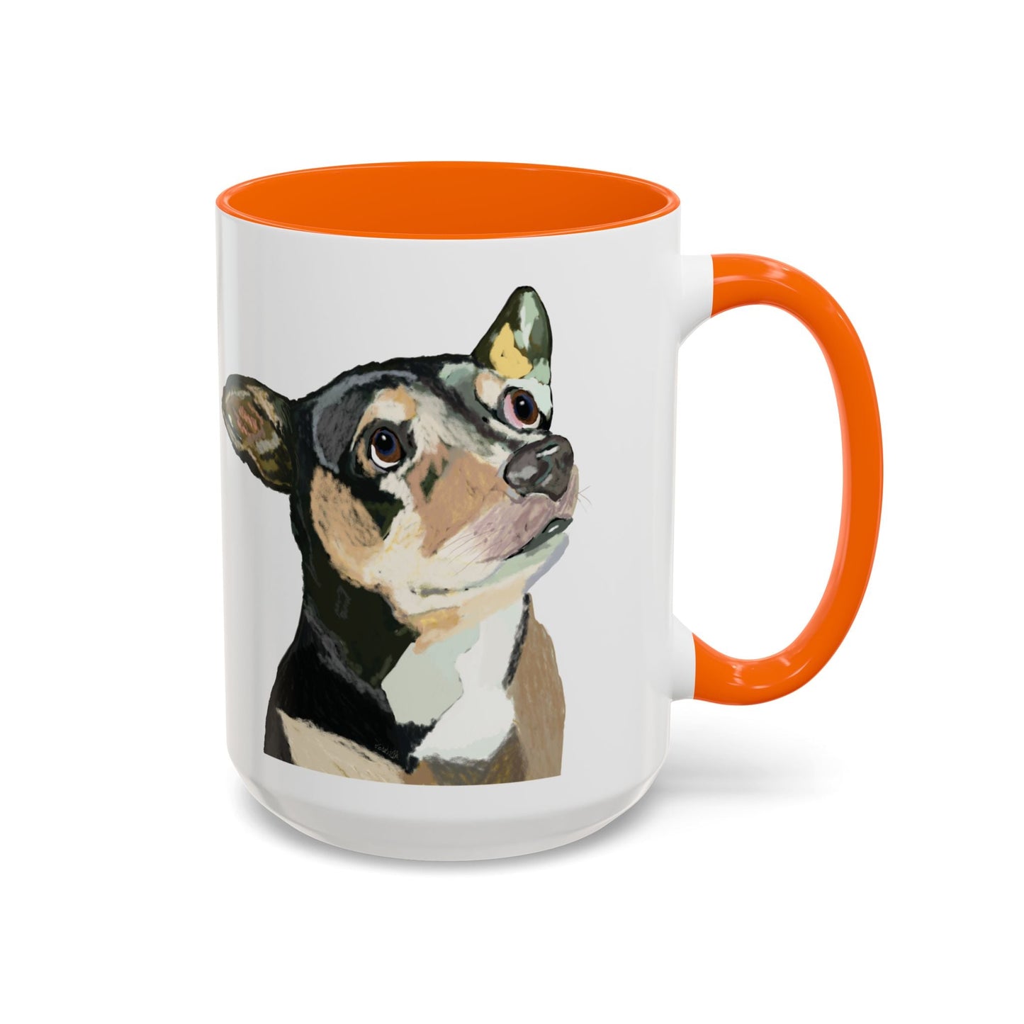 Chihuahua Two Tone Ceramic Mugs - 11 oz & 15 oz - Blue Cava