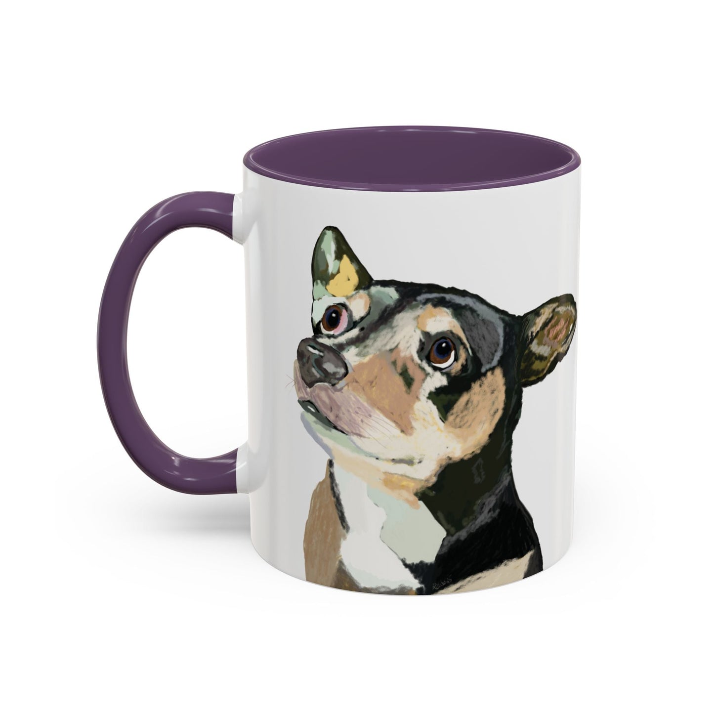 Chihuahua Two Tone Ceramic Mugs - 11 oz & 15 oz - Blue Cava